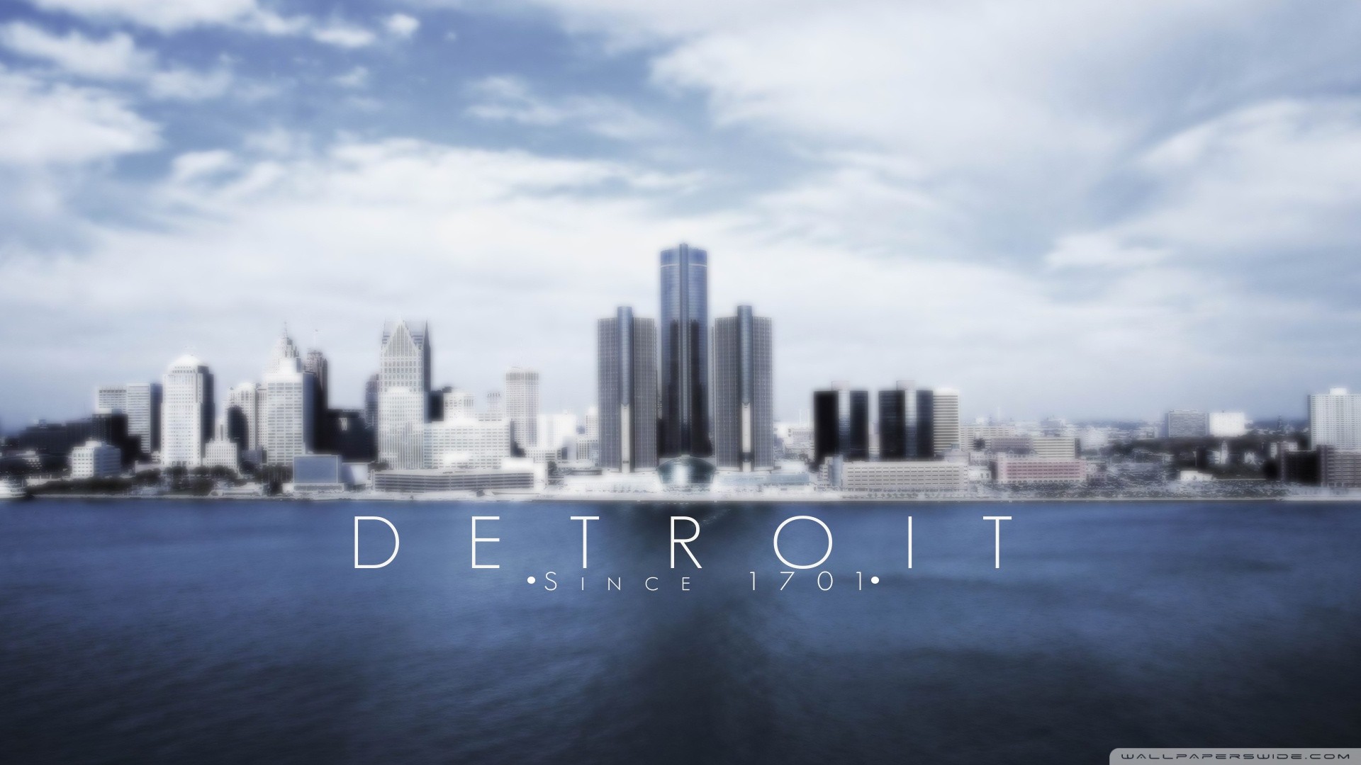 Detroit USA Cityscape Watermarked 1920x1080