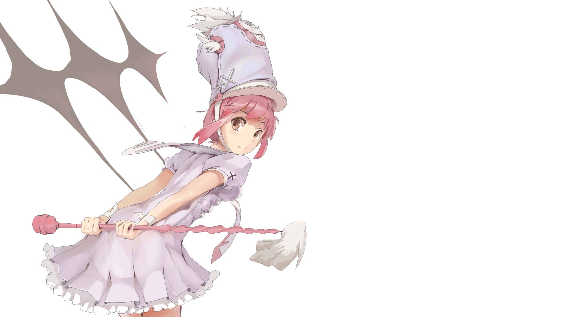 Kill La Kill Jakuzure Nonon Pink Hair White Background 1920x1080