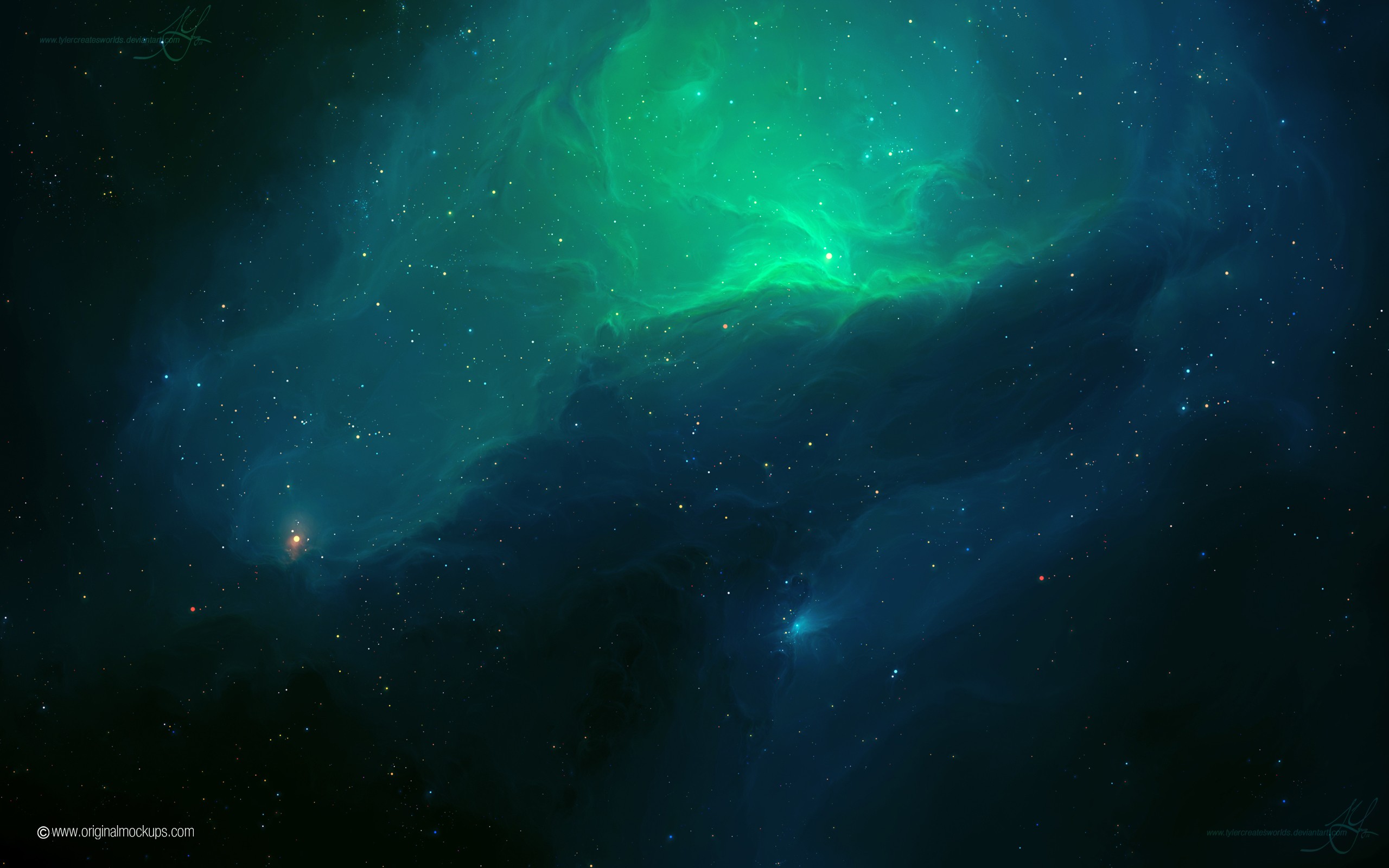 Space Space Art Nebula TylerCreatesWorlds 2560x1600