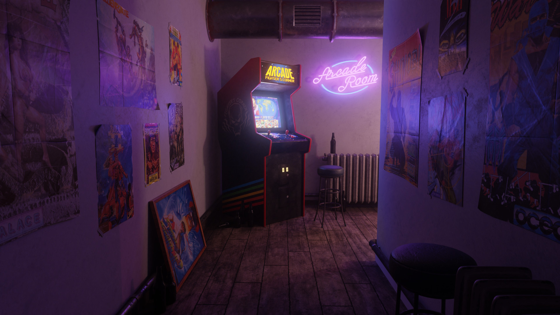 Arcade Video Games Digital 1980s 1990s 1920x1080