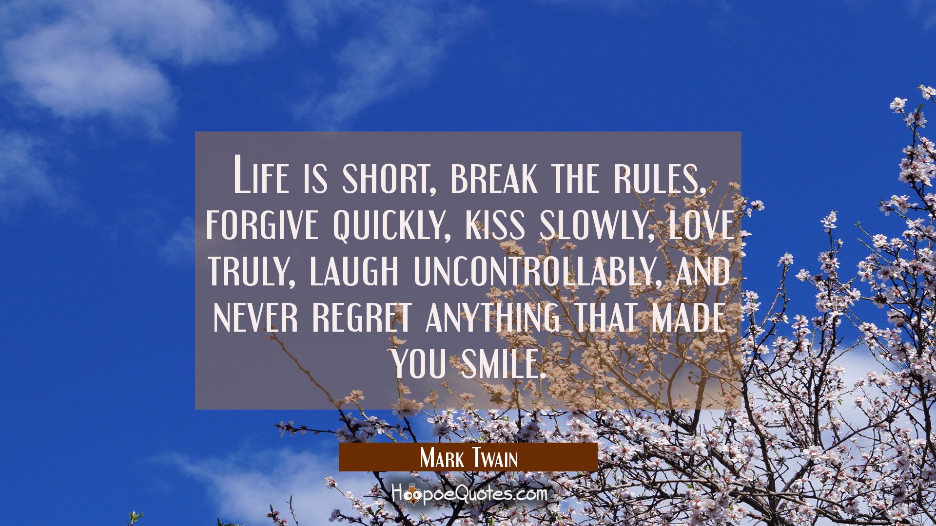 Quote Mark Twain Life Inspirational Sky 1920x1080