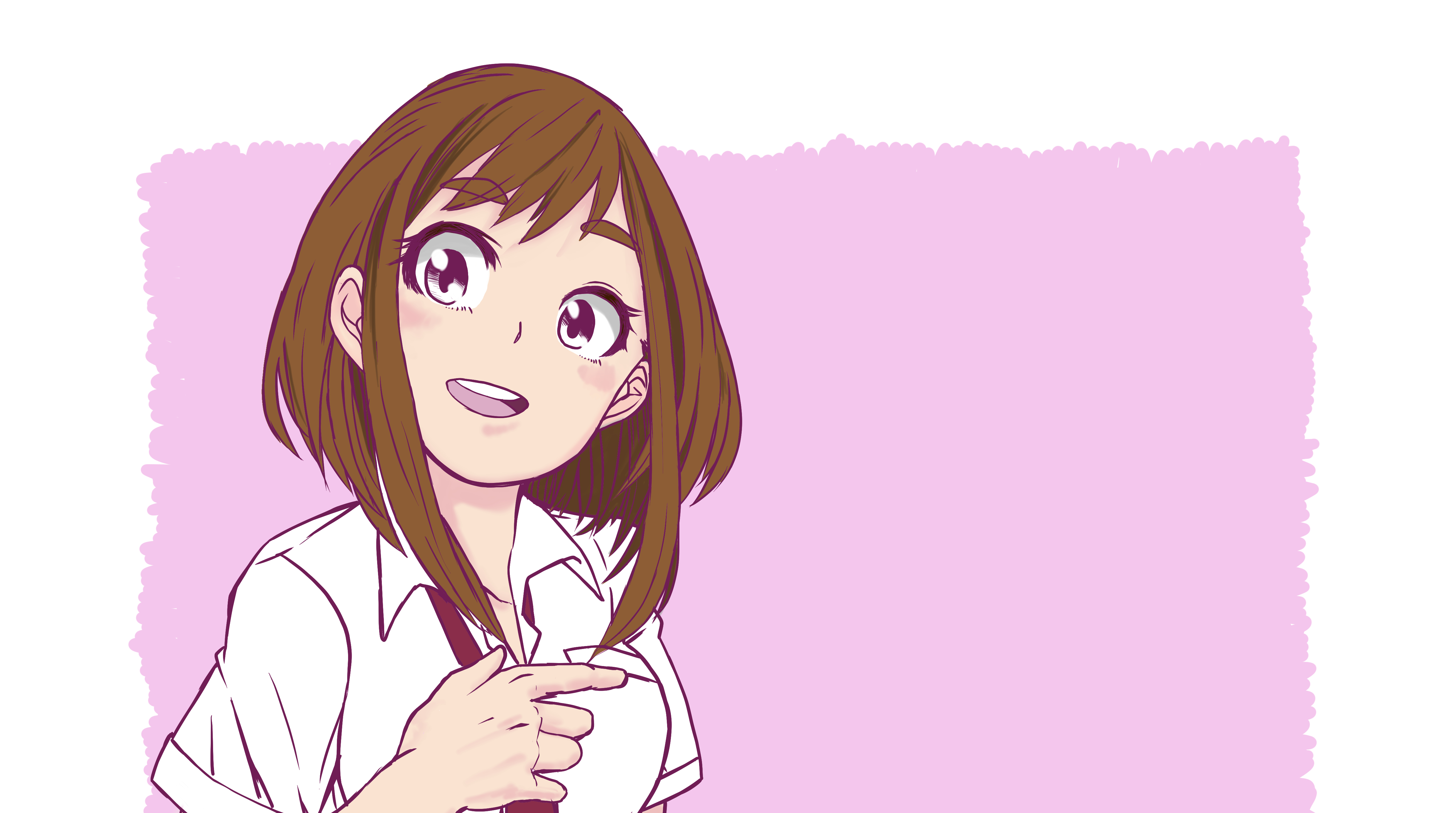 Anime Boku No Hero Academia Uraraka Ochako Ochako Uraraka Simple Simple Background 4961x2771