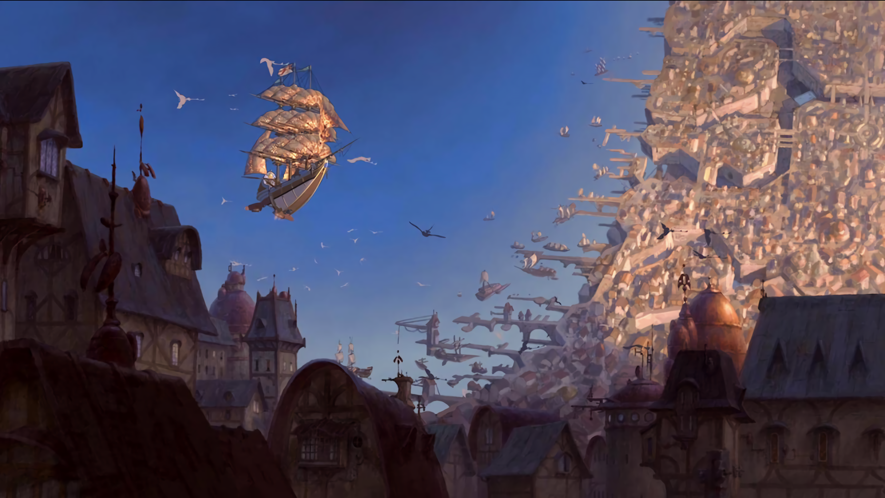 Treasure Planet Disney Ship Science Fiction Steampunk Steampunk Airship 2878x1619