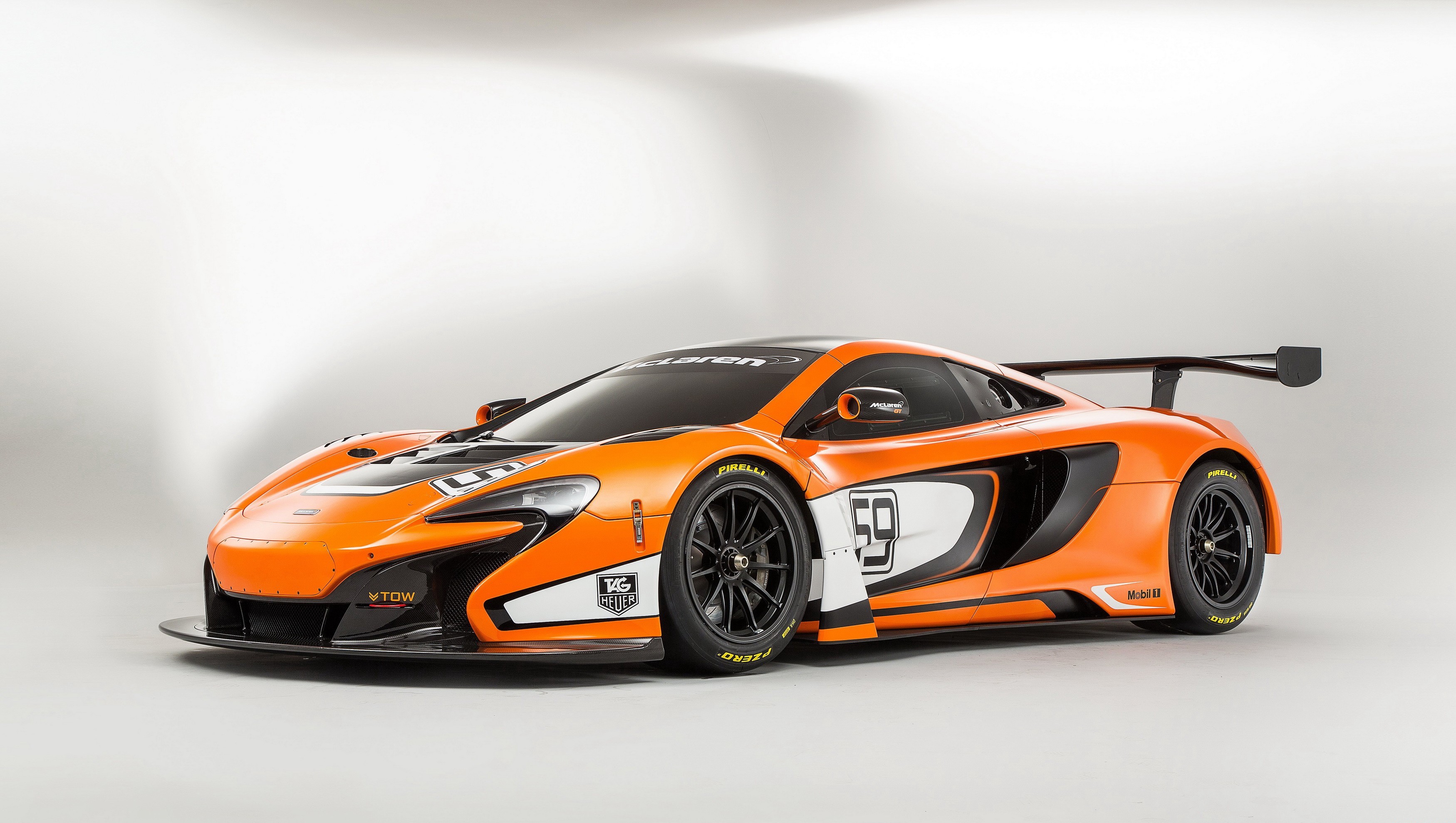 McLaren McLaren 650S McLaren 650S GT3 Supercar Orange Car Vehicle Car 3500x1980