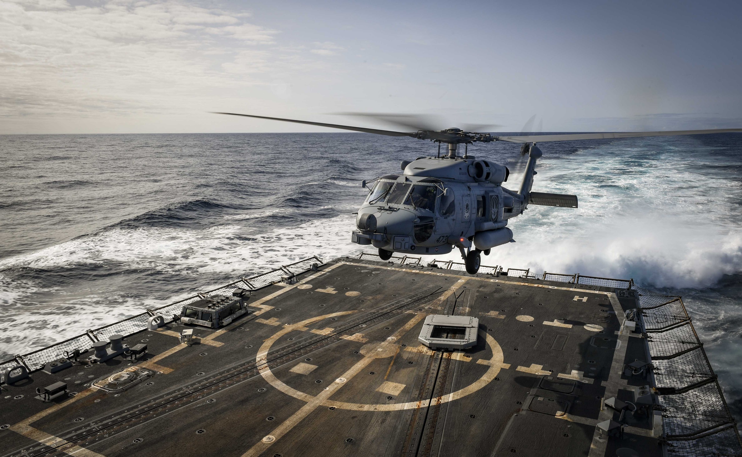 Aircraft Helicopters Military Aircraft Sea Military Vehicle Landing Sikorsky SH 60 Seahawk Navy Airc 2560x1577