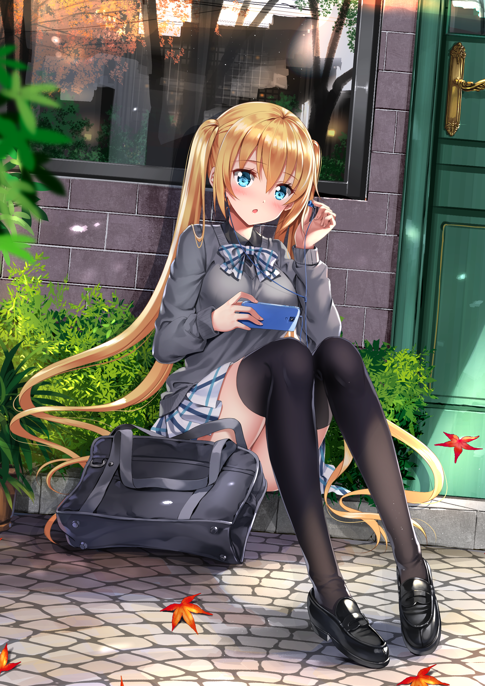 Hinata Kaho Anime Girls Blonde School Uniform BLEND S 1696x2400