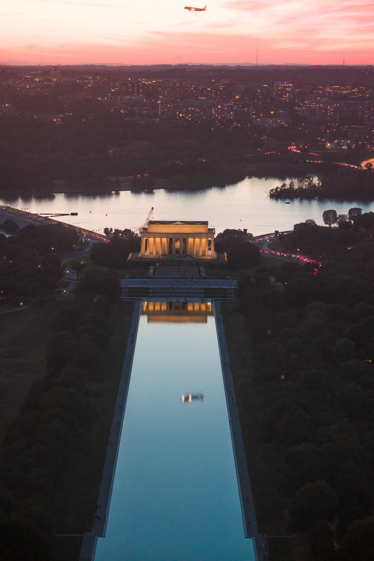 Reflection Lincoln Memorial Washington Monument Washington D C Sunset 1200x1800