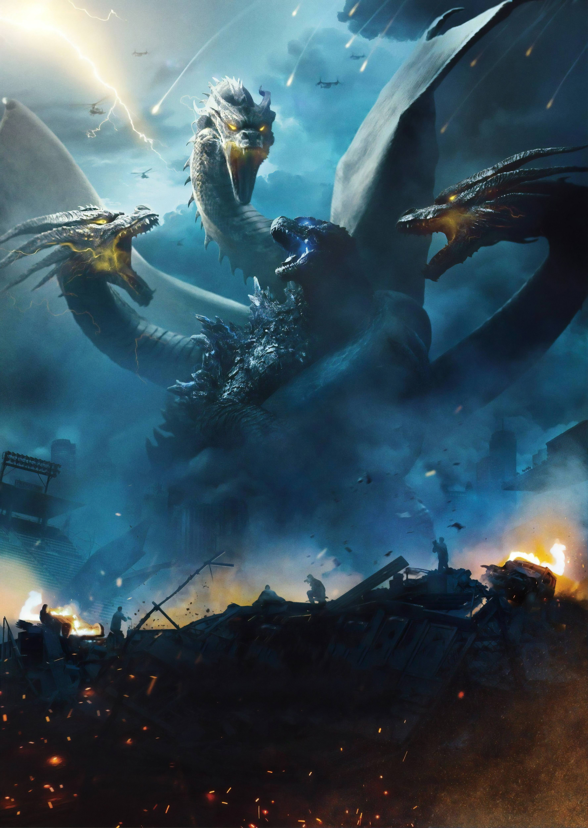 Godzilla Godzilla King Of The Monsters Artwork Kaiju King Ghidorah Movies 2000x2815