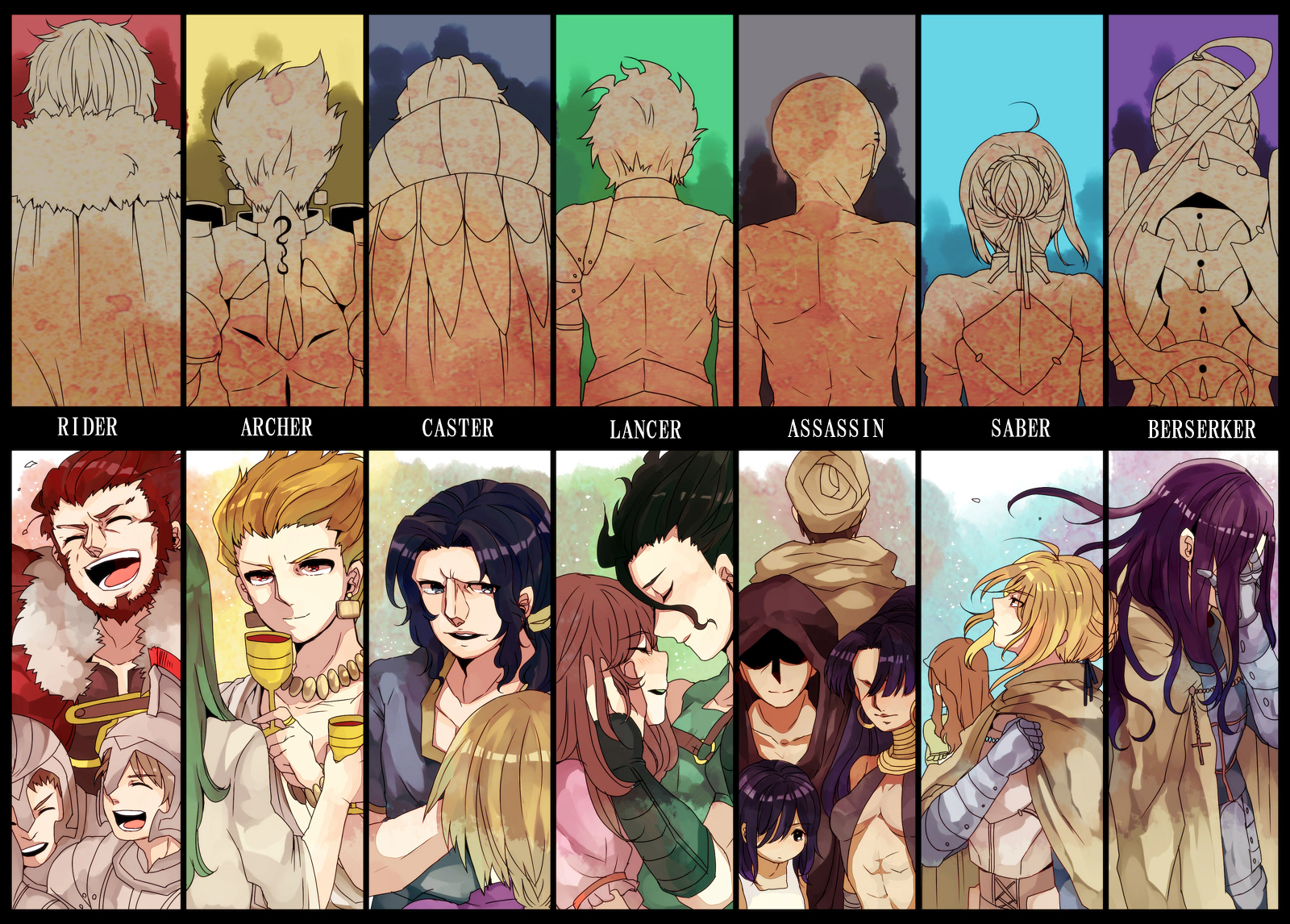 Gilgamesh Fate Series Saber Fate Series Berserker Fate Zero Assassin Fate Zero Archer Fate Zero Lanc 1600x1146