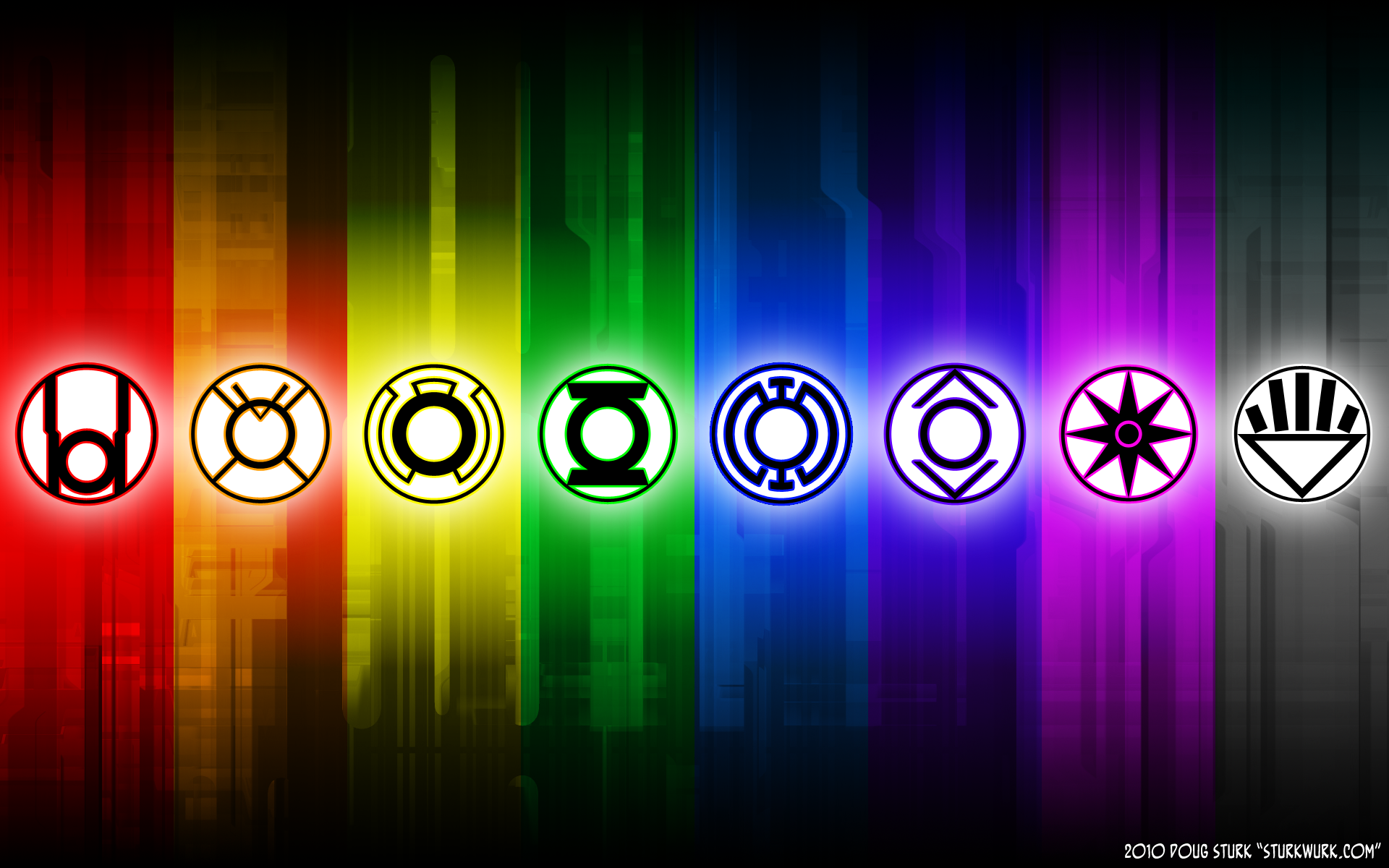 Green Lantern Red Lantern Orange Lantern Yellow Lantern Blue Lantern Violet Lantern Black Lantern In 1920x1200