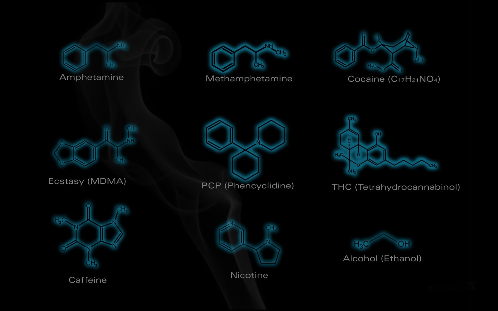 Chemistry Black Minimalism Science 1680x1050