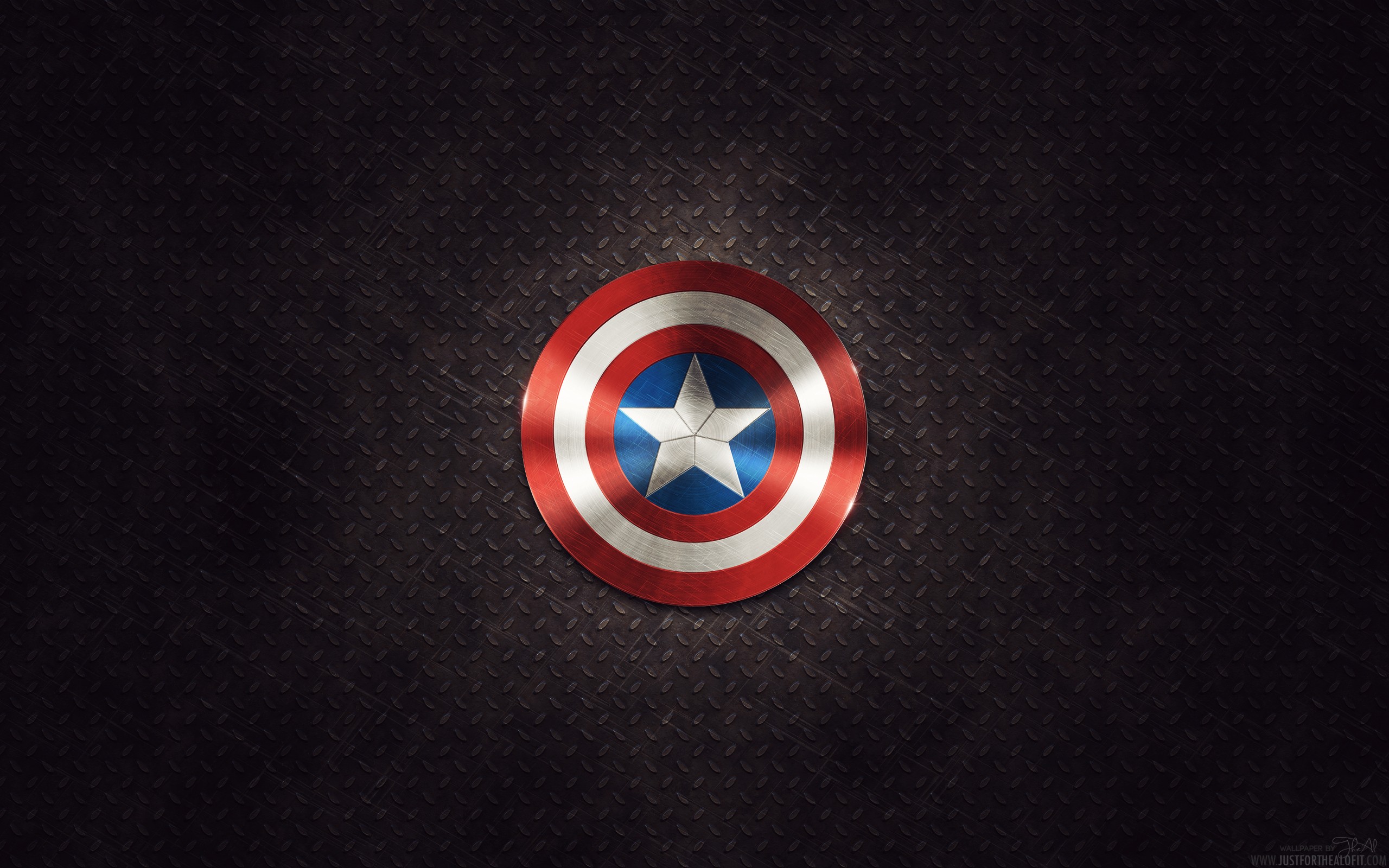 Captain America Logo Marvel Comics Diamond Plate 2560x1600