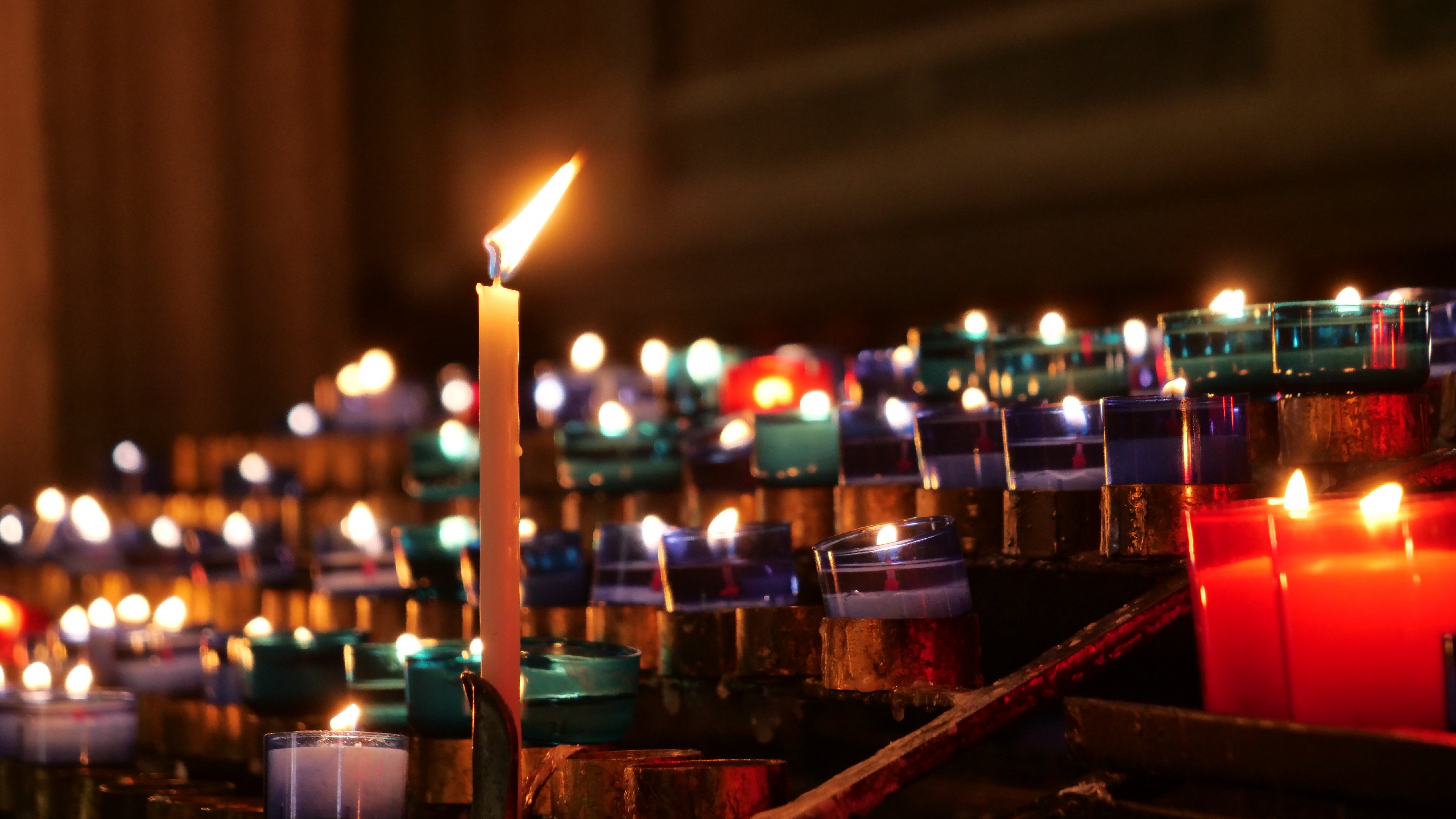 Candles Church Lights Spiritual 5084x2860