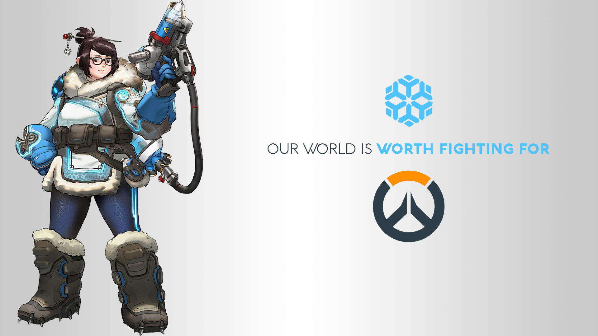 Blizzard Entertainment Overwatch Video Games Logo DXHHH101 Author Mei Ling Zhou Mei Overwatch Cyan 1920x1080