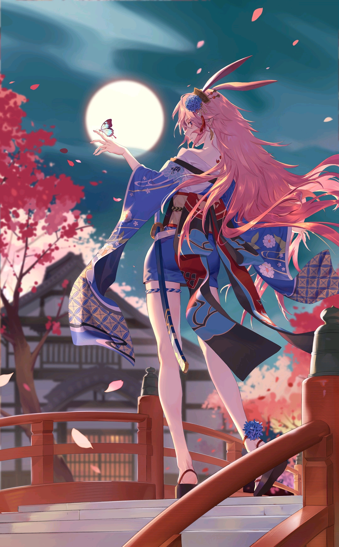 Anime Anime Girls Yae Sakura Vertical Artwork Digital Art 2D Digital 1080x1741