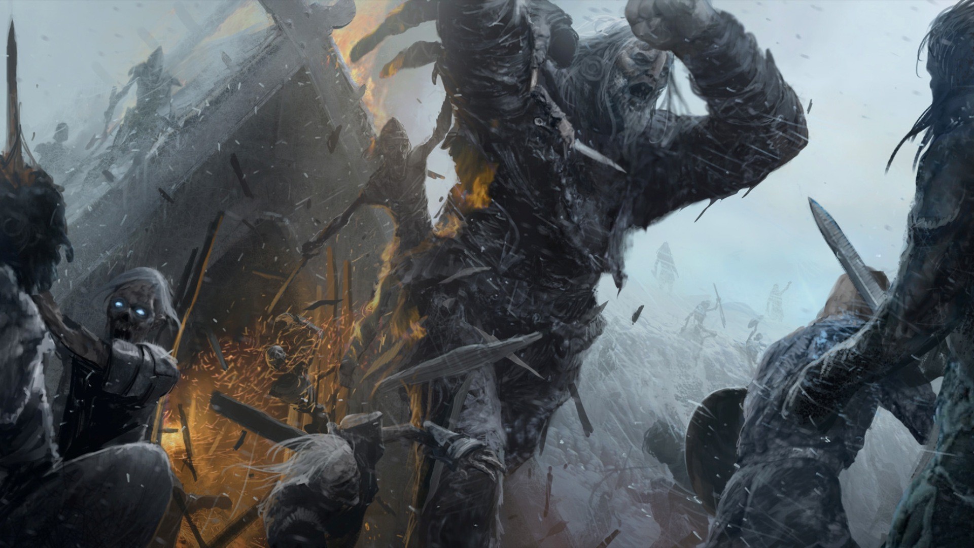 Game Of Thrones Fantasy Art The Others Giant 1920x1080