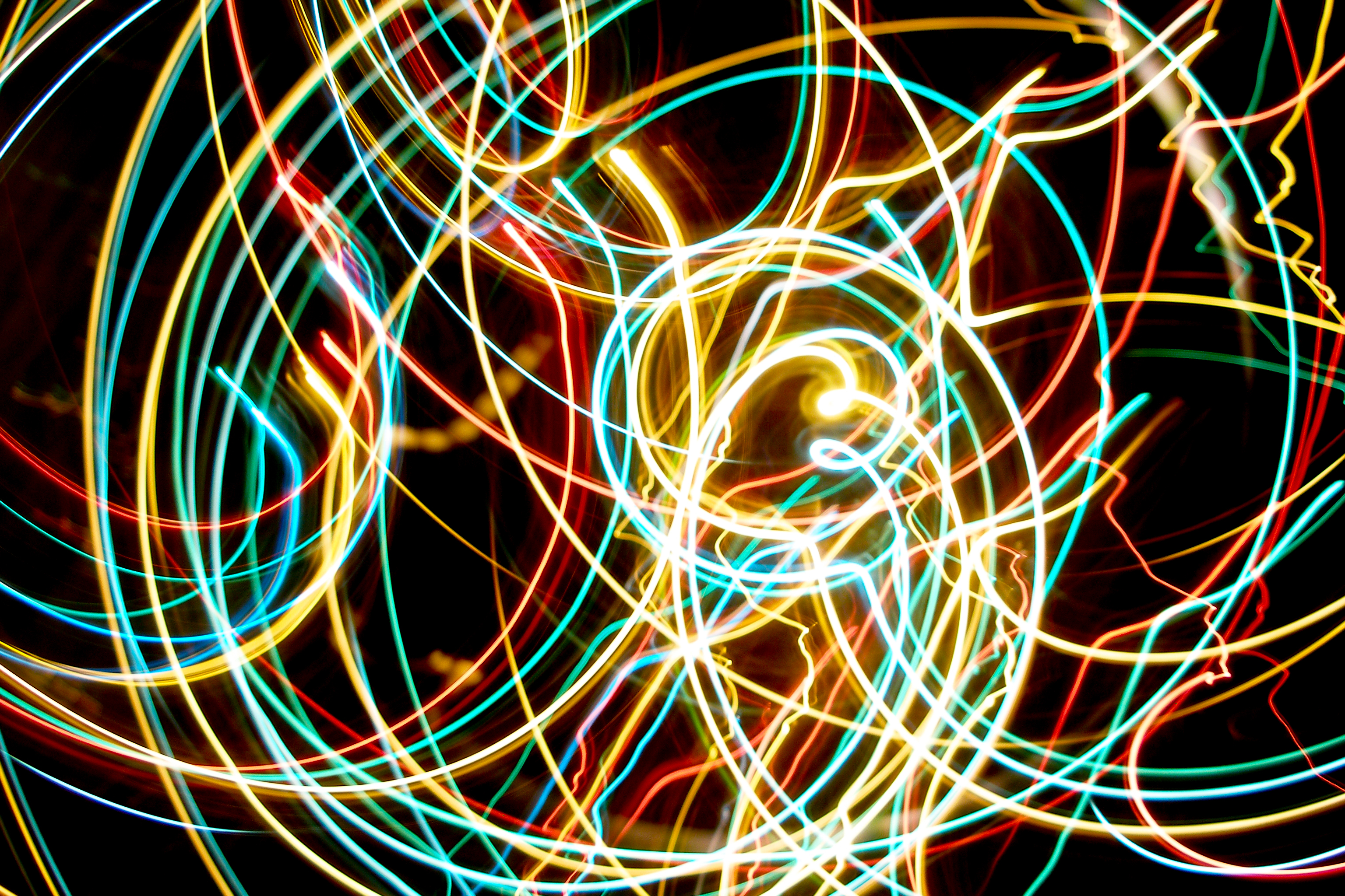 Camera Toss Kinetic Artistic Photography Swirl Abstract Light Colors Colorful Light Trails 3072x2048