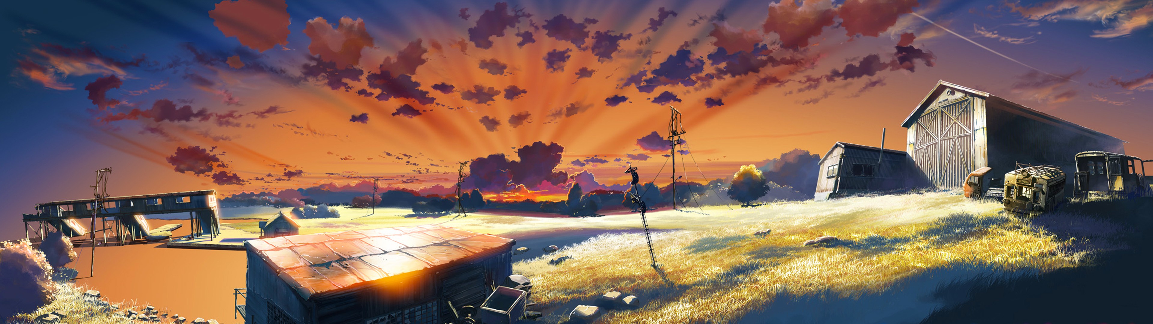 The Place Promised In Our Early Days Anime Sky 3840x1080