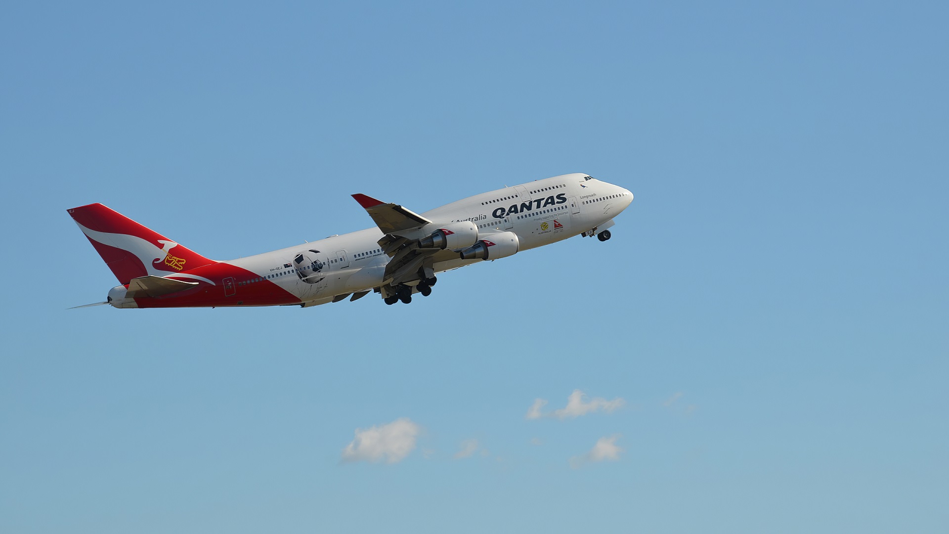 Aircraft Boeing Boeing 747 Airplane Qantas 1920x1080