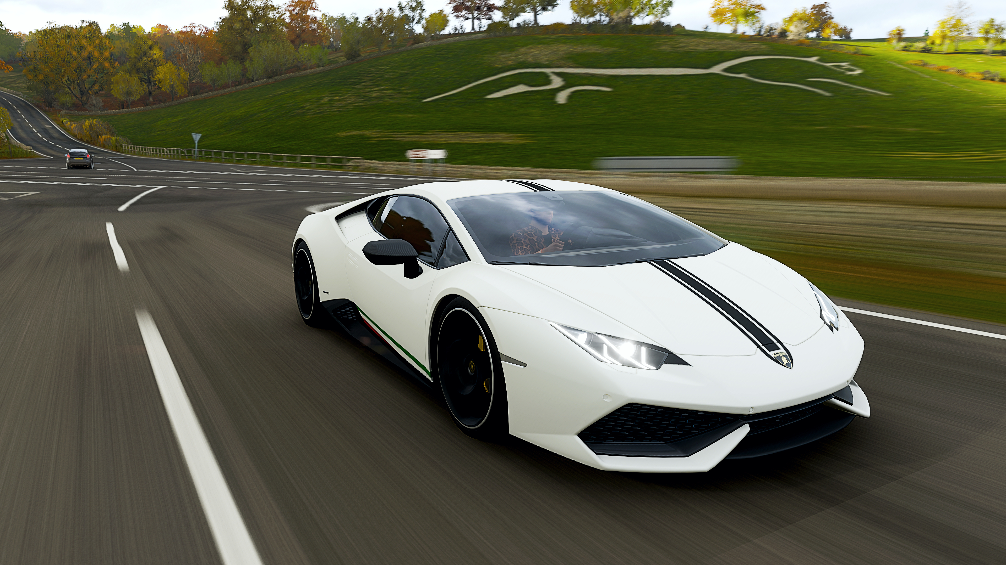 Forza Horizon 4 2014 Lamborghini Huracan LP 610 4 Lamborghini Video Games White Cars Car 3840x2160