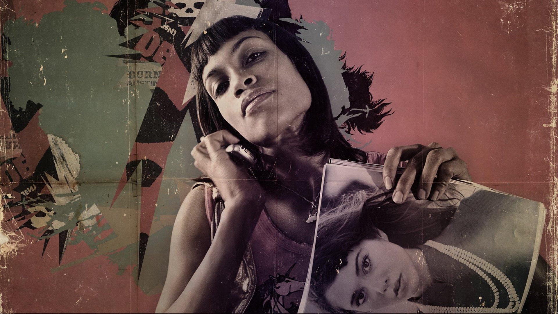 Rosario Dawson Actress Women Collage Looking At Viewer Digital Art 1920x1080