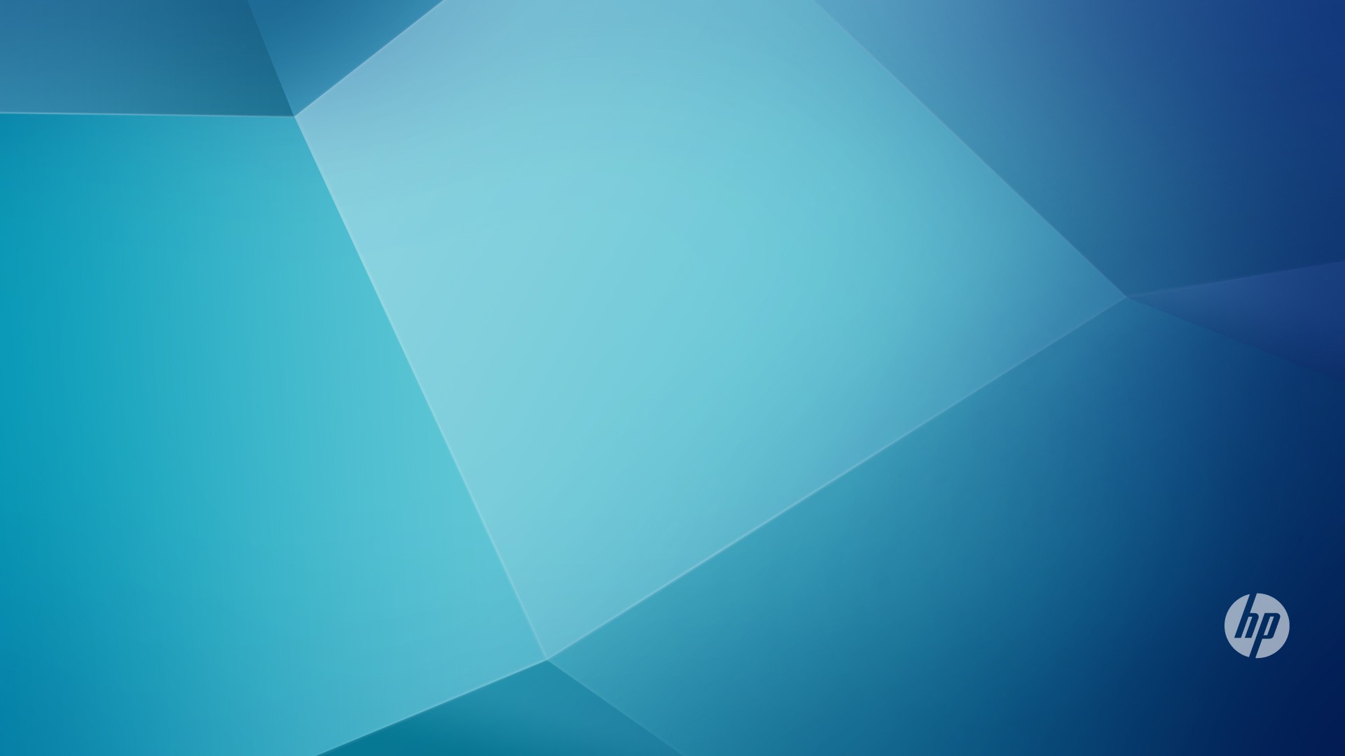 Hewlett Packard Logo Blue Background Cyan Turquoise Blue 1920x1080
