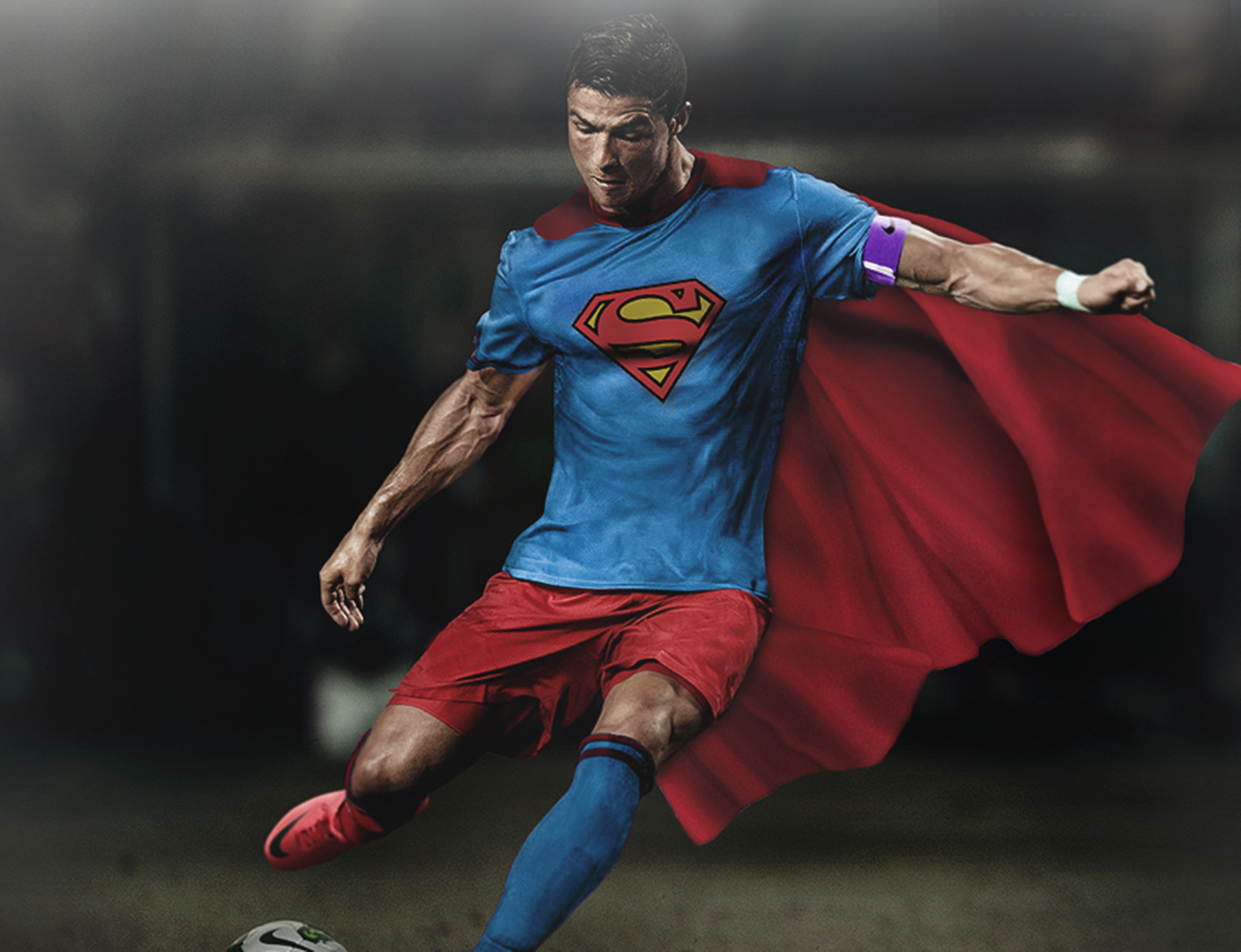 Cristiano Ronaldo Superman Soccer Men Athletes 1920x1473