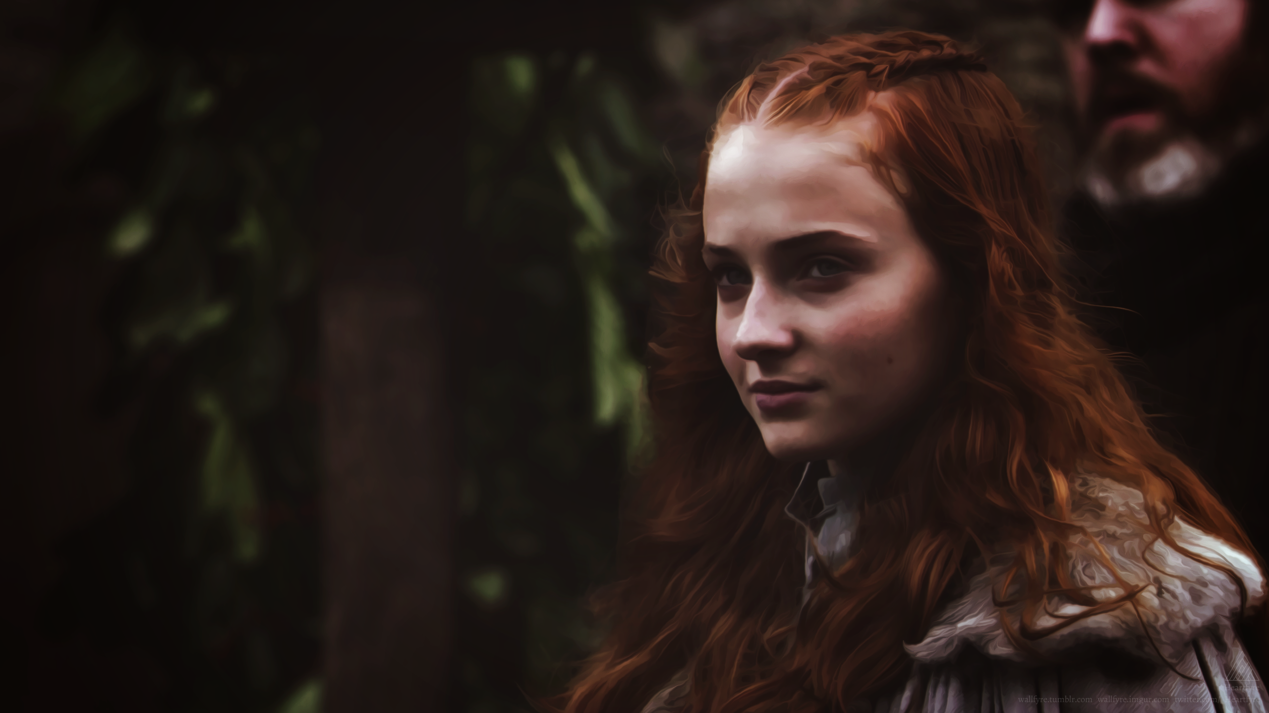 Game Of Thrones HBO Tv Series George R R Martin Sophie Turner Sansa Stark Portrait Face Redhead 2560x1440