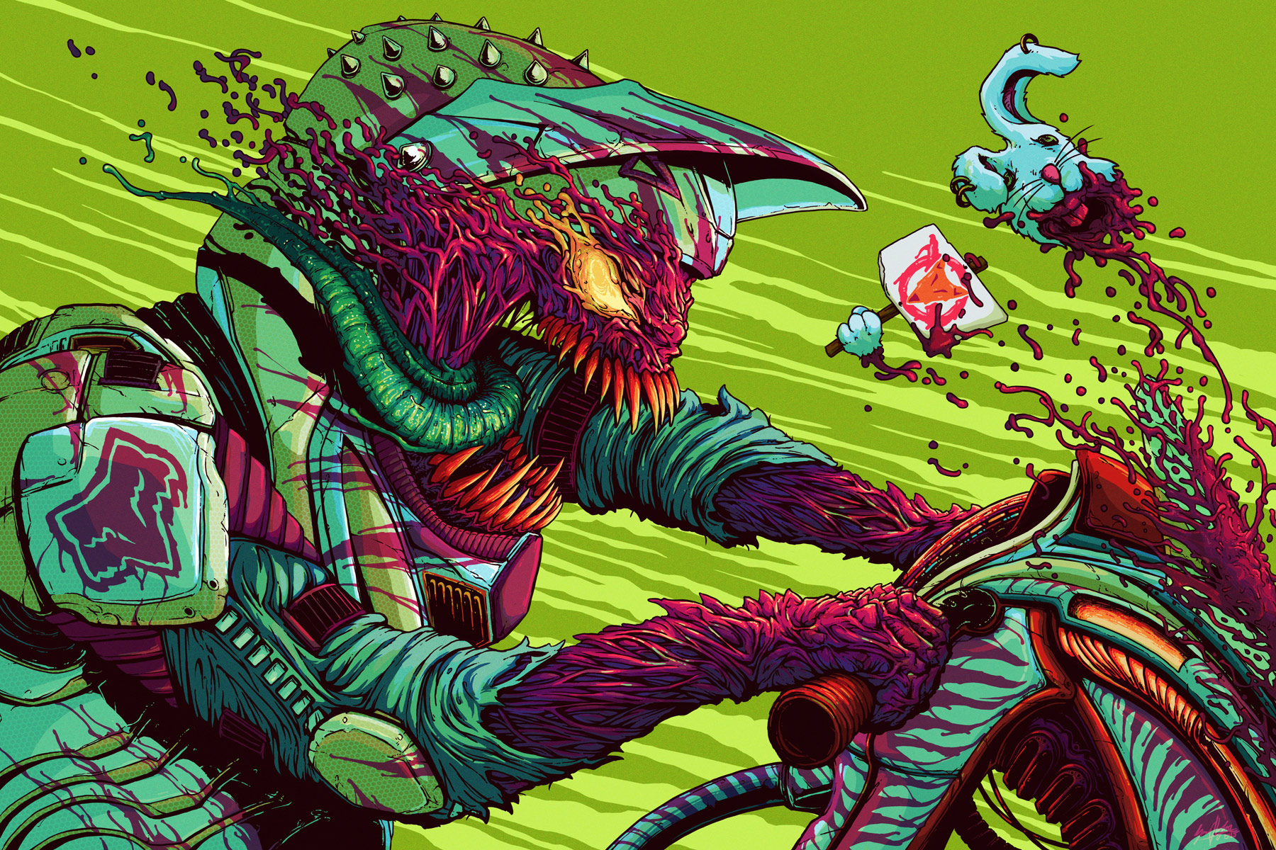 Brock Hofer Counter Strike Global Offensive Digital Art Artwork Creature Fictional Creatures Biker 1800x1200