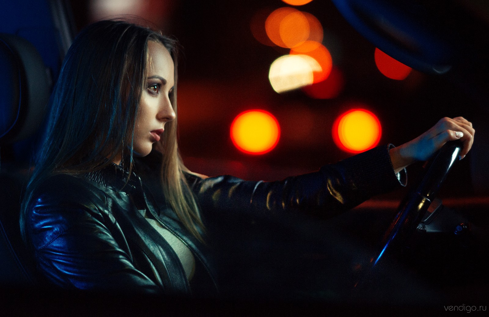 Evgeny Bulatov Women Model Brunette Inside A Car Driving Women With Cars Leather Jackets Looking Int 1600x1037