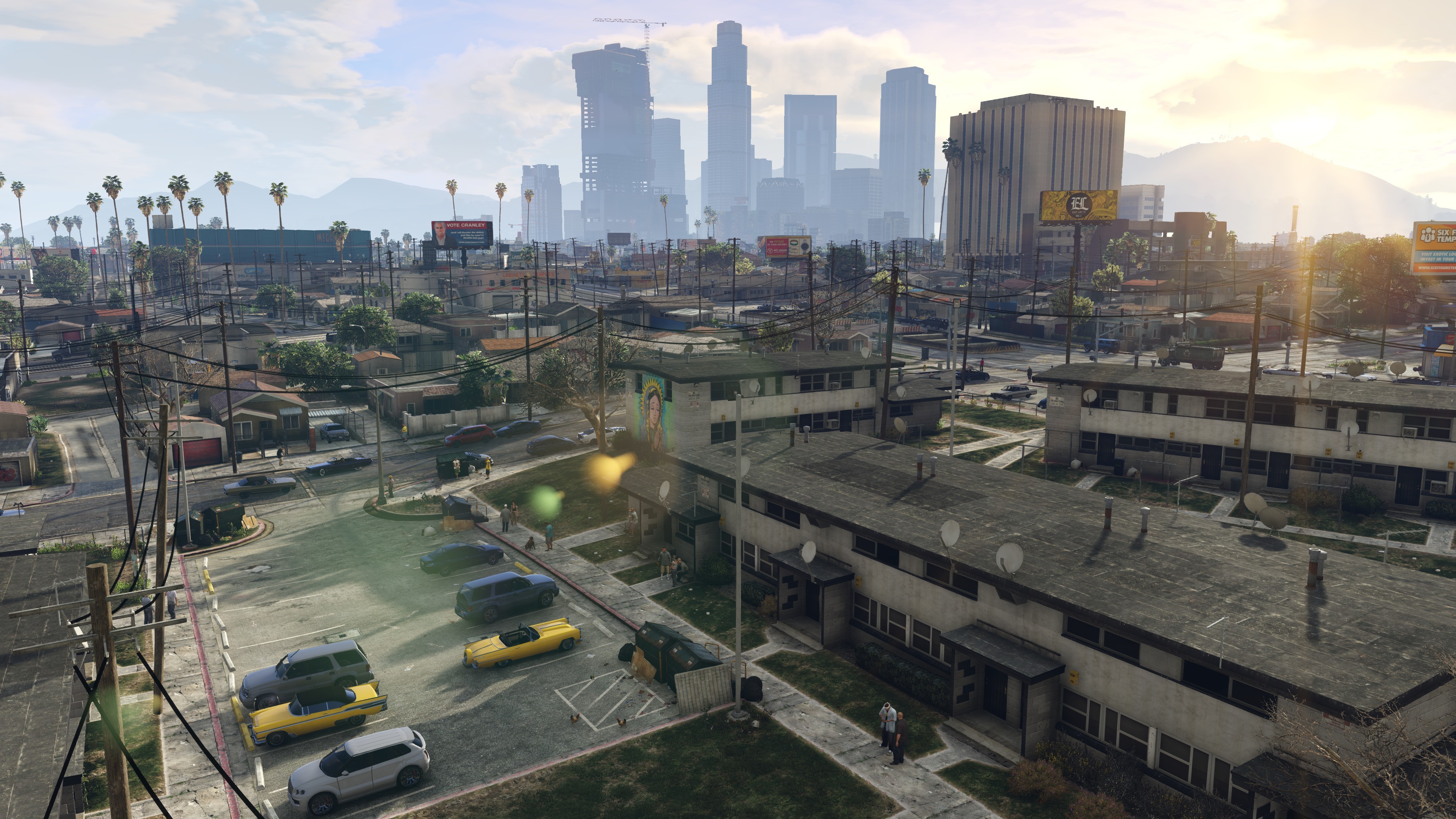 Grand Theft Auto V Grand Theft Auto V PC PC Gaming Rockstar Games City Car 3840x2160