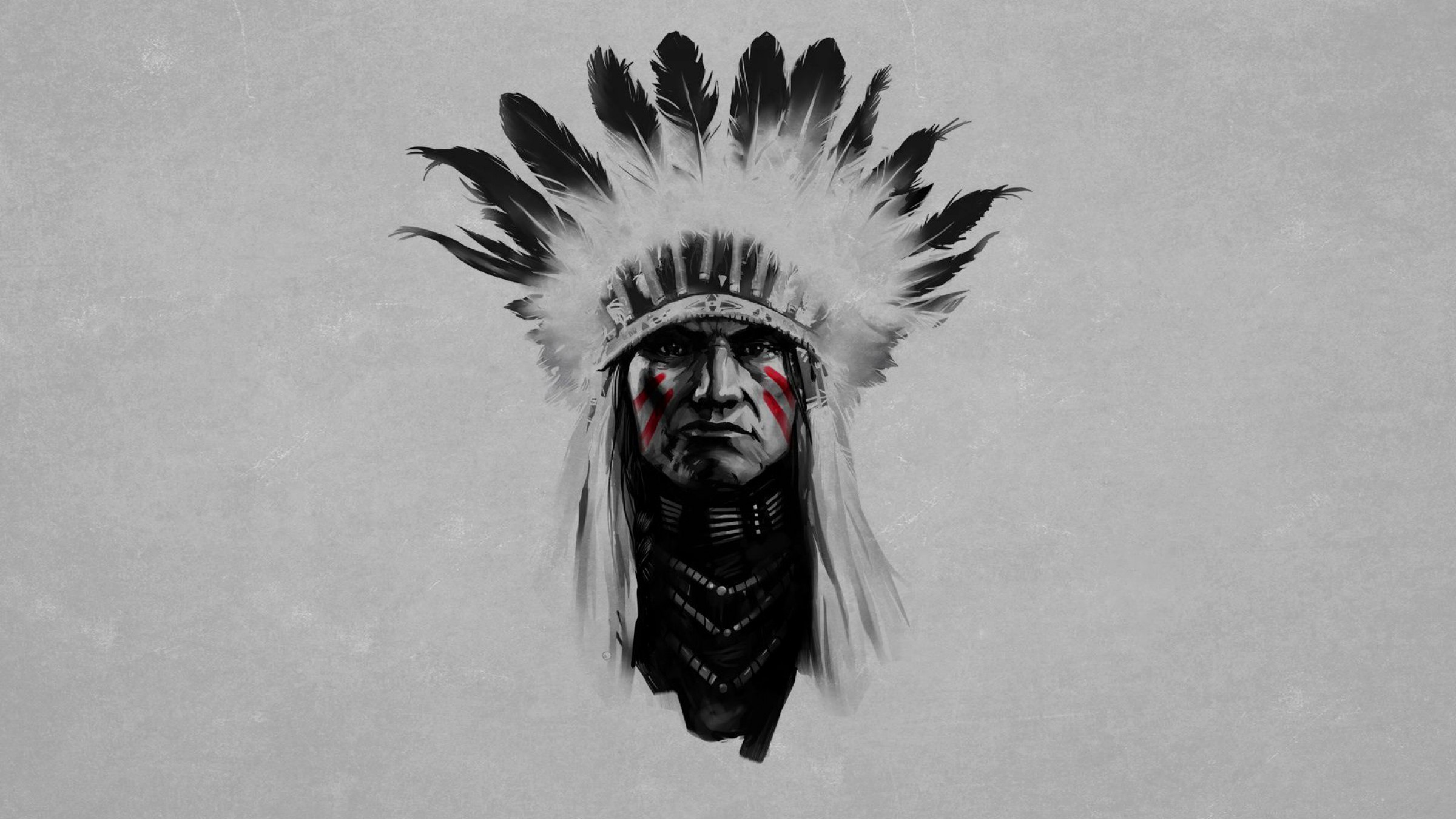 Native Americans Feathers Men Pride Simple Background 2400x1350