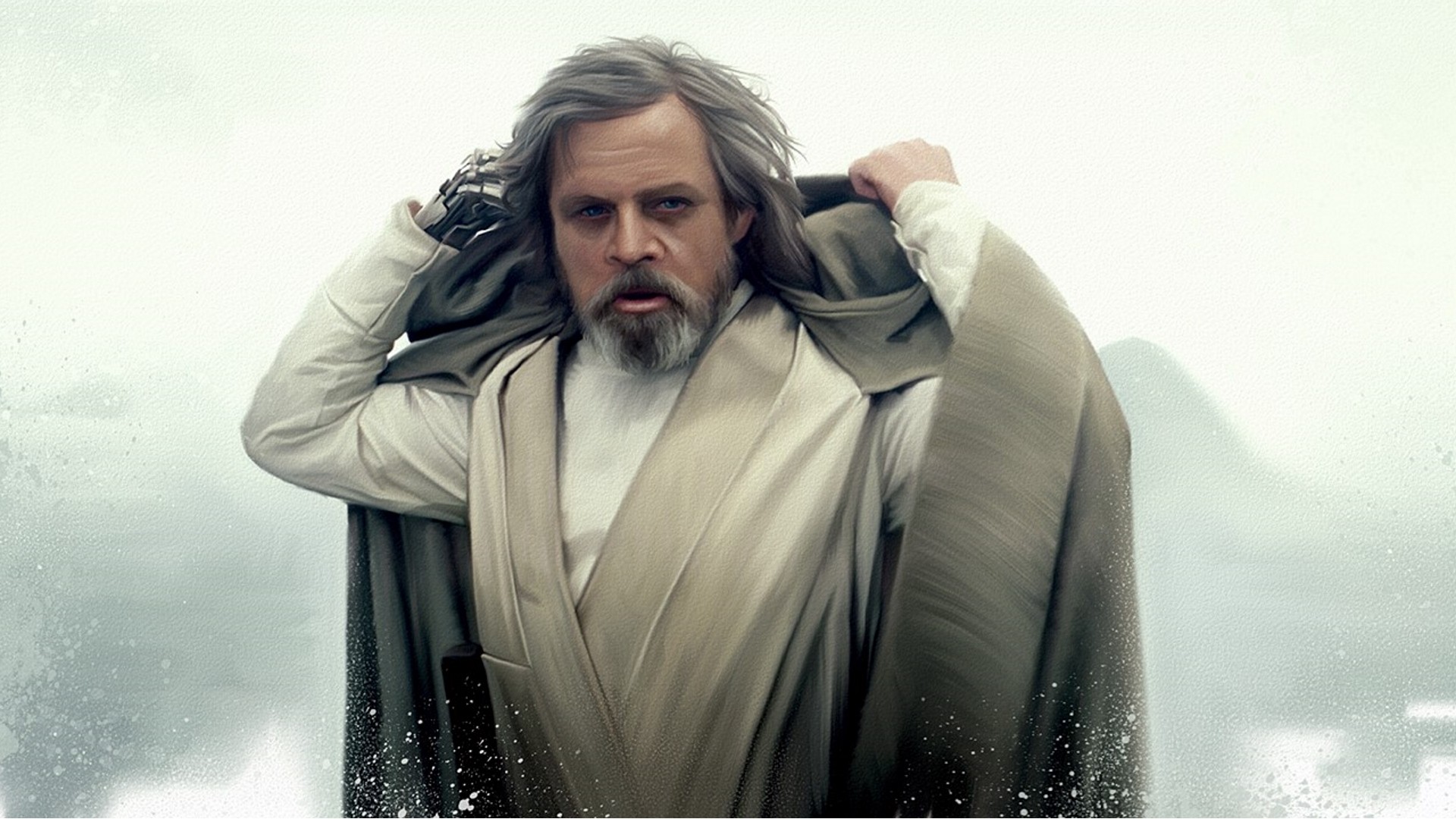 Star Wars Jedi Mark Hamill Luke Skywalker Fan Art 1920x1080