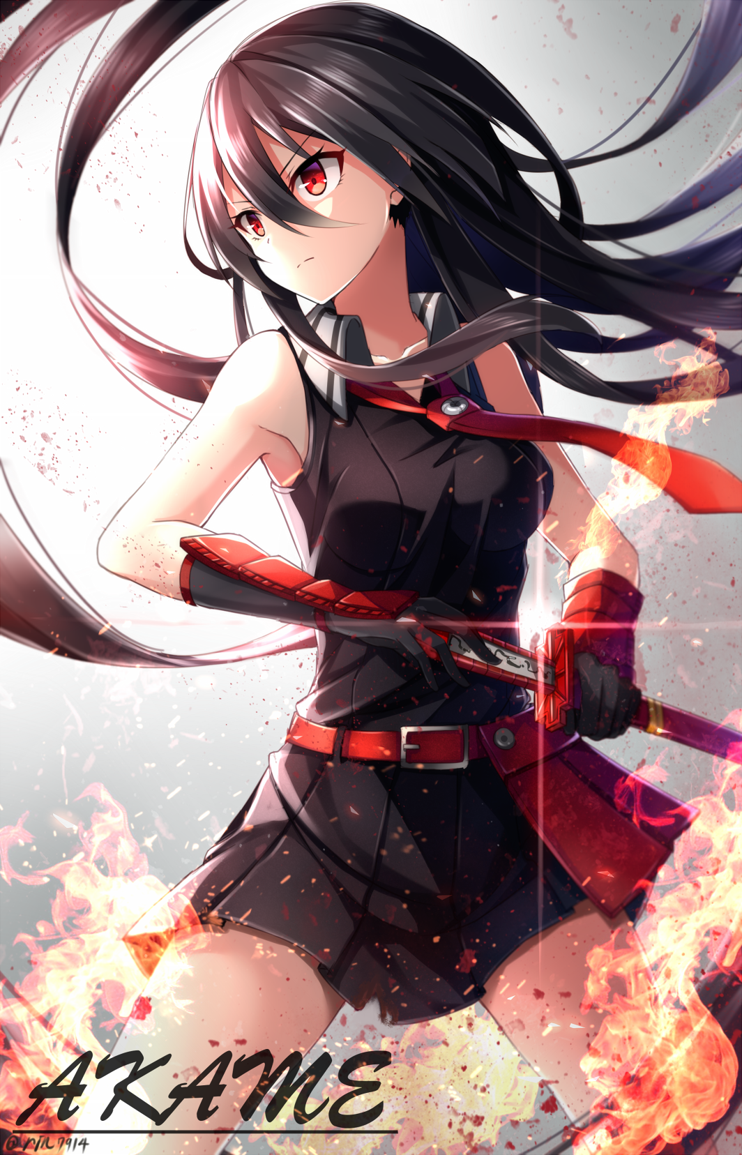 Akame Ga Kill Anime Anime Girls Sword Weapon Akame Katana 1064x1656