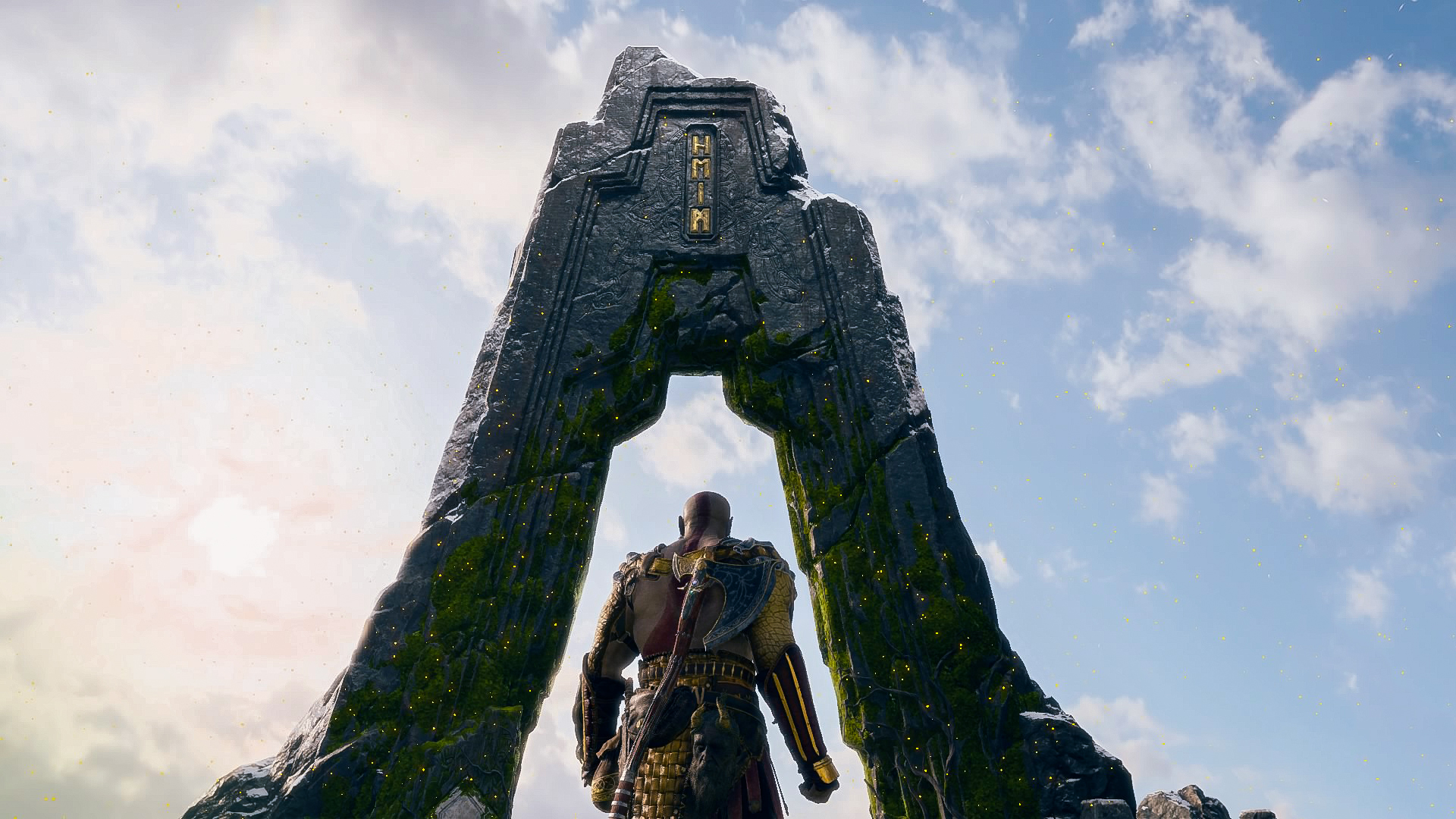God Of War 2018 God Of War Video Games Screen Shot Mountains People Kratos Draugr Landscape Weapon F 1920x1080