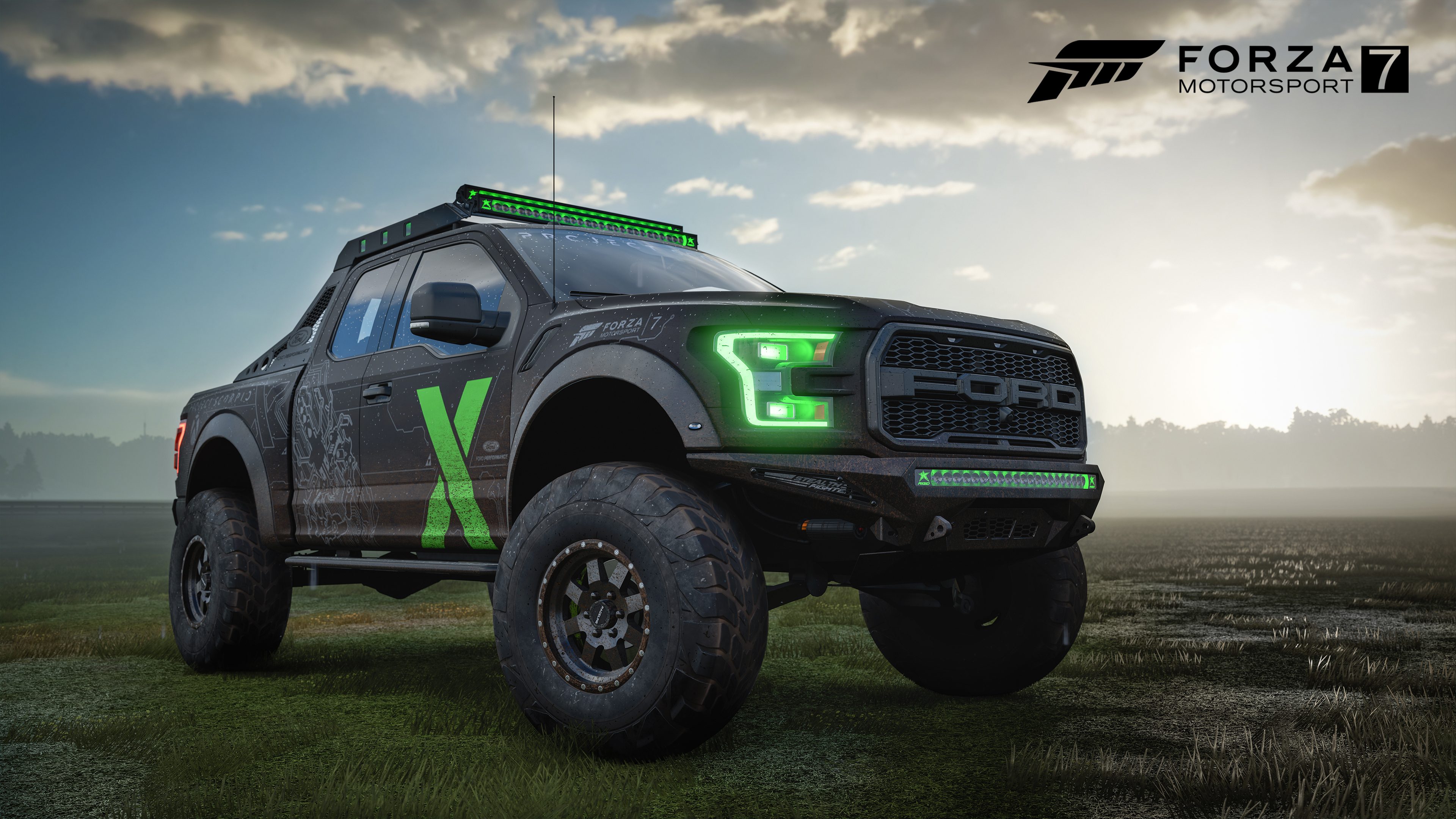 Forza Ford Raptor F150 Raptor Xbox Ford Car Truck Forza Motorsport 7 Video Game Art 3840x2160