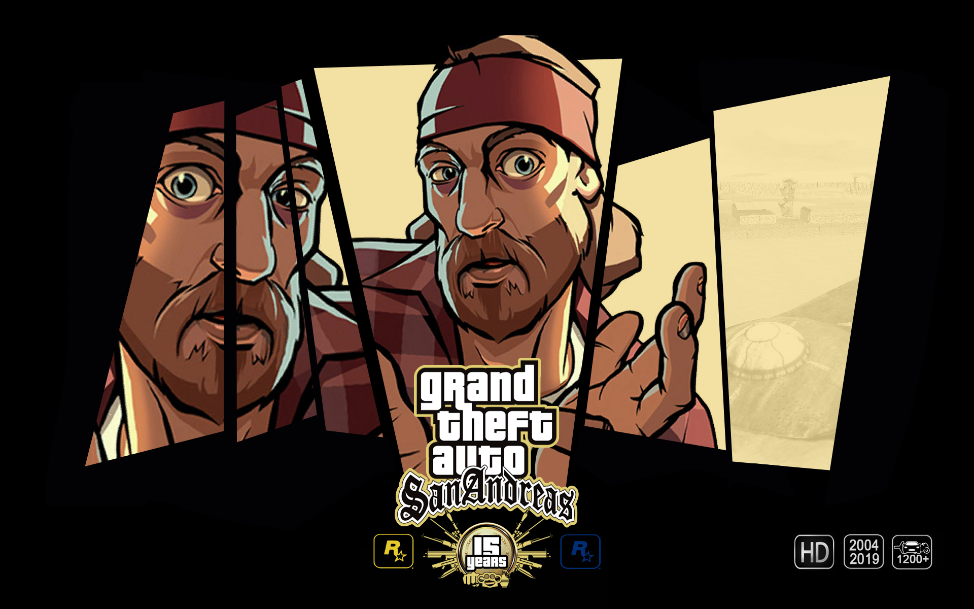 Gta Anniversary Gta San Andreas Grand Theft Auto Game Poster Video Games Wallpaper Resolution 19x10 Id 4643 Wallha Com