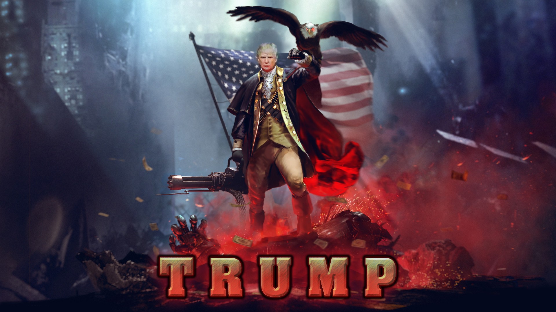 Donald Trump Politics Apocalyptic MAGA Propaganda 1920x1080