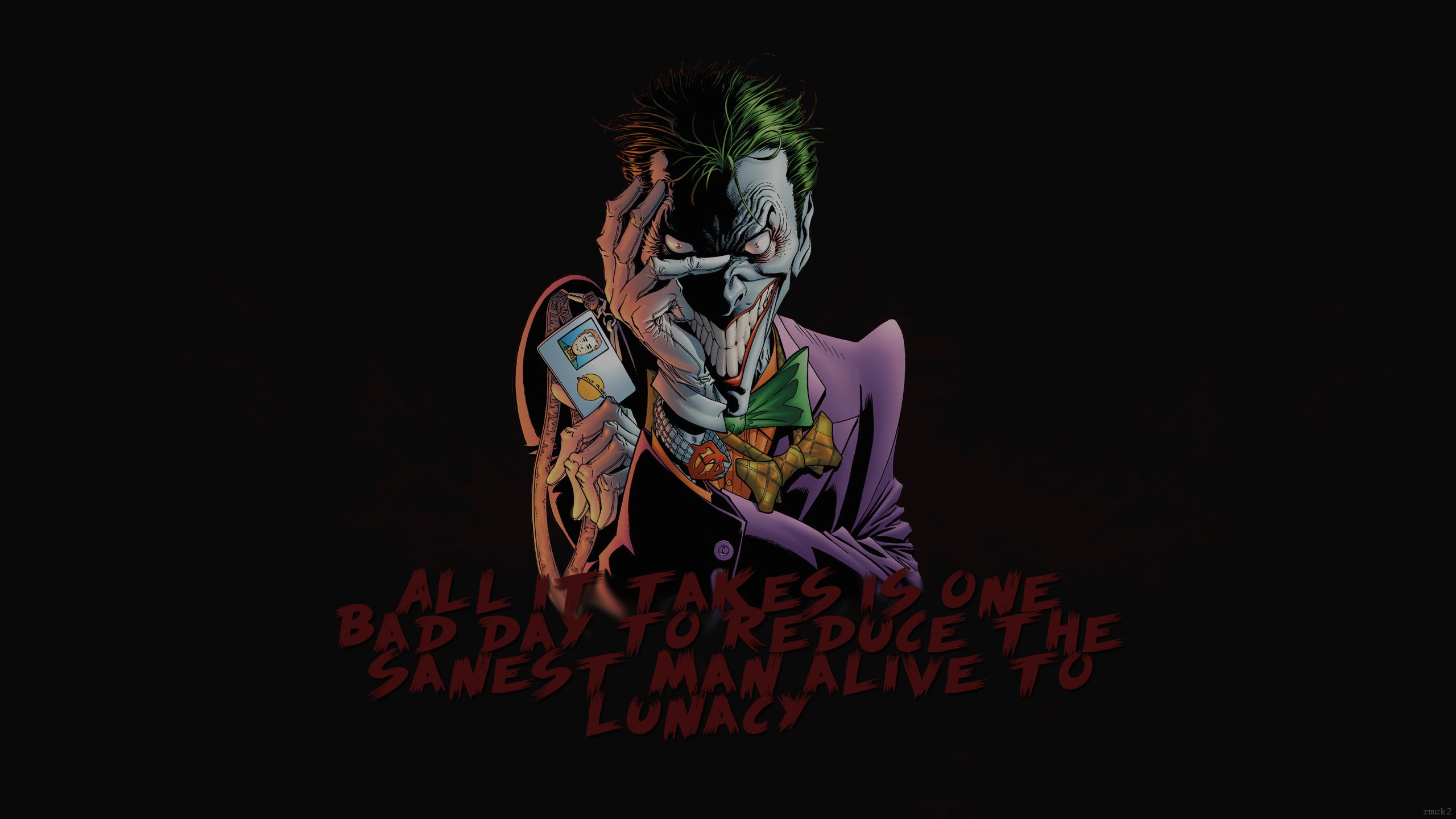 Joker Batman Begins Quote 2560x1440