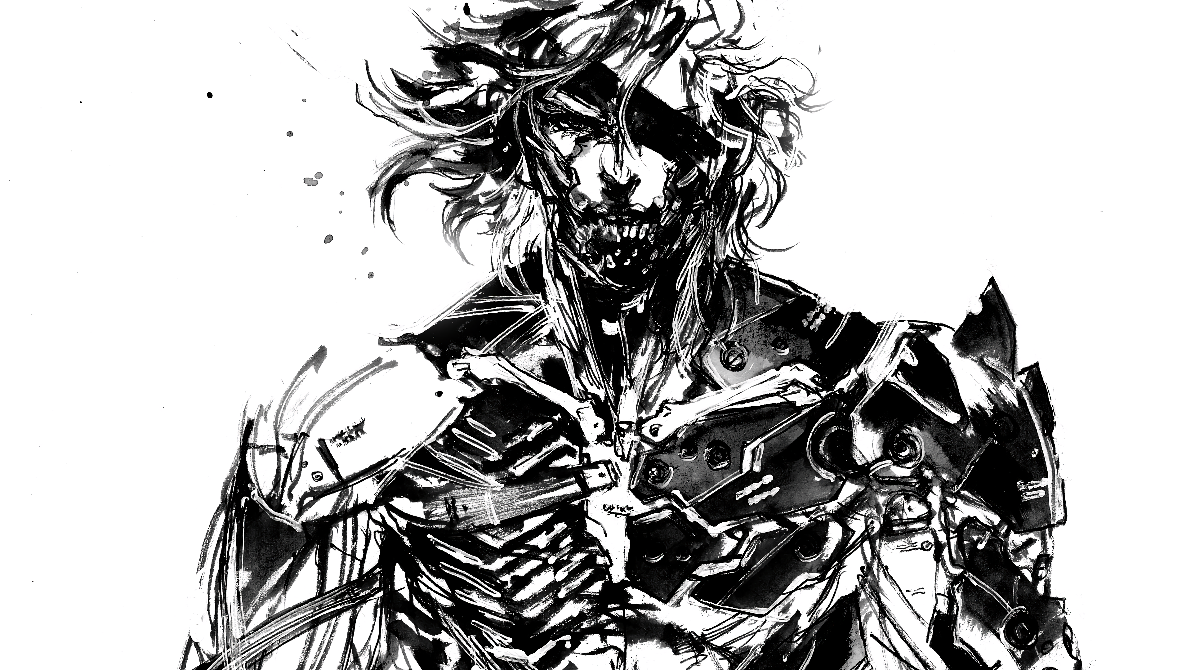 Metal Gear Raiden Sketches Metal Gear Rising Revengeance 3840x2160