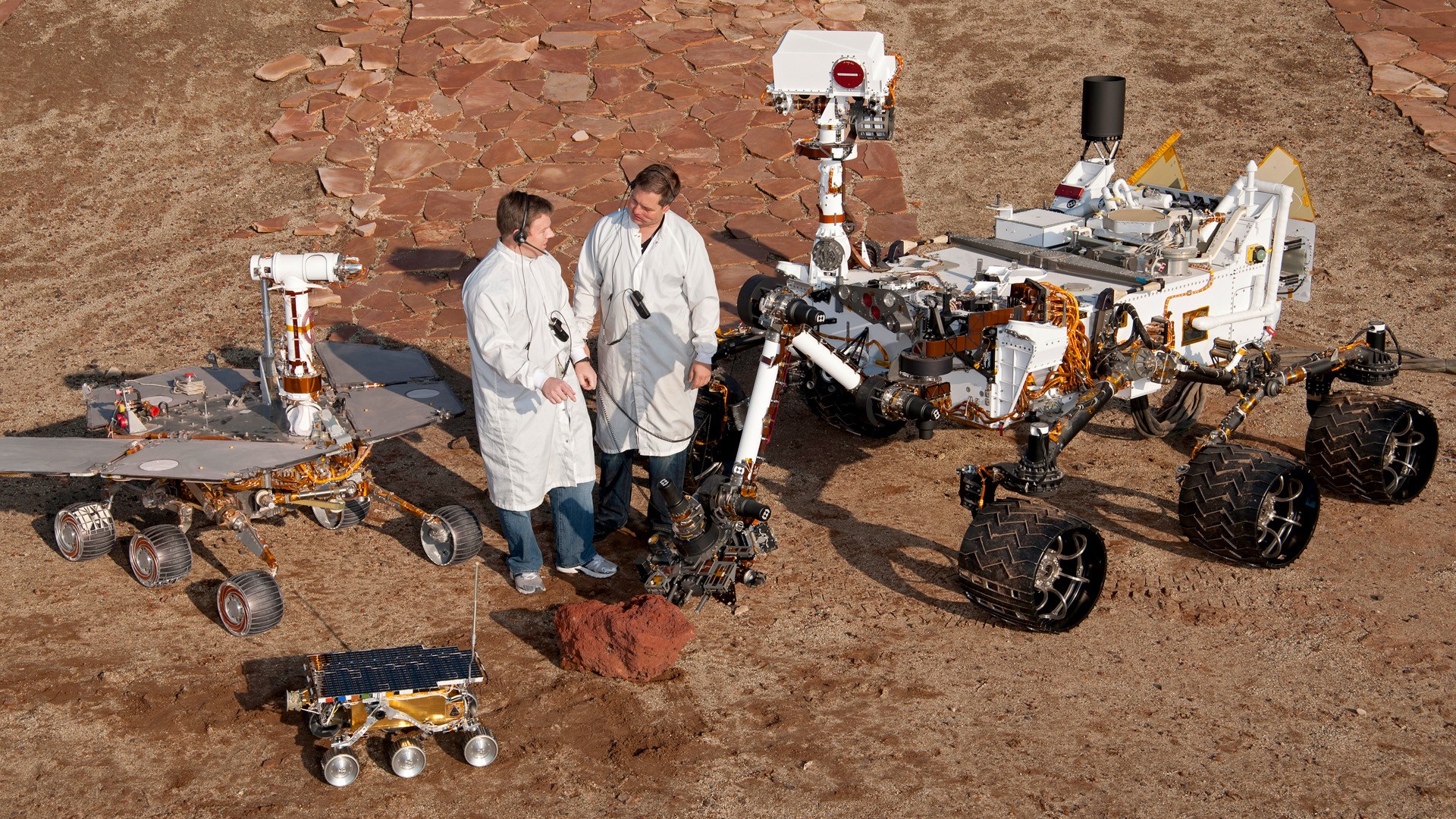 Scientists Robotic Rover Vehicle Curiosity 1920x1080