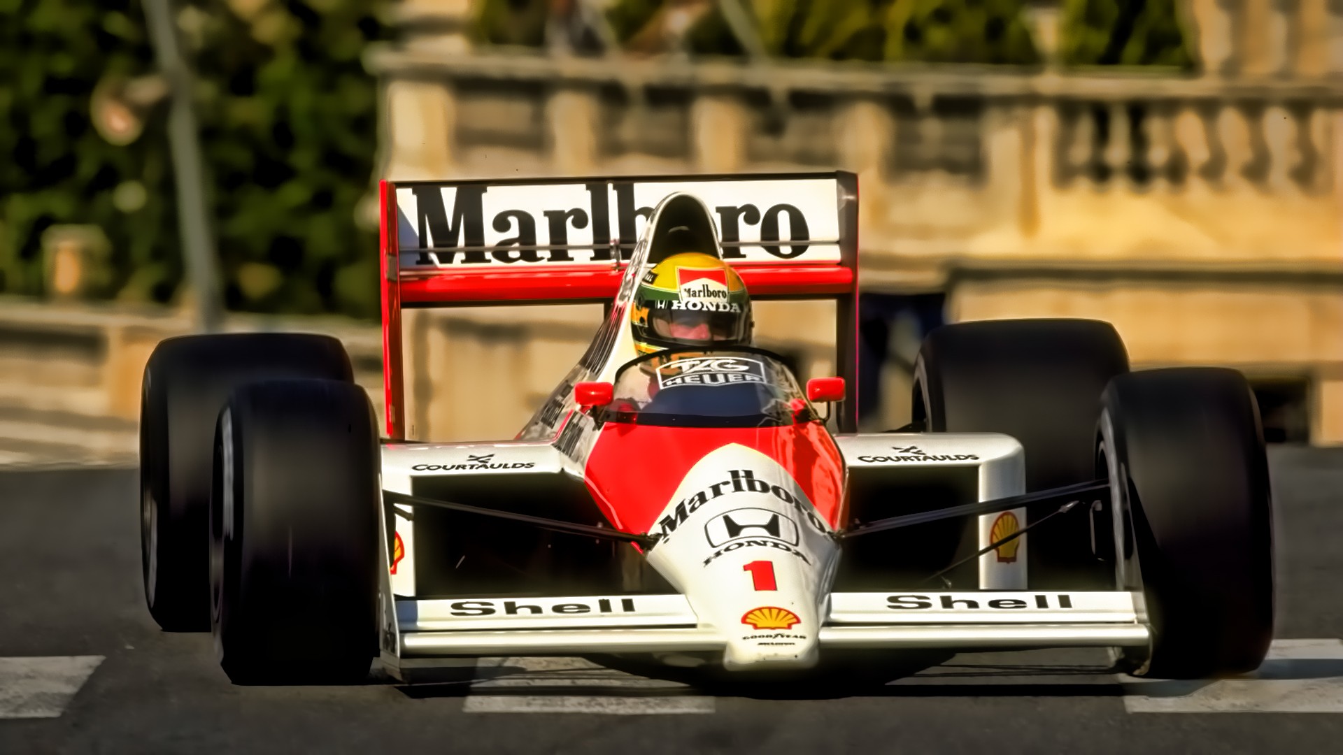 Ayrton Senna Formula 1 Monaco Marlboro Racing 1920x1080