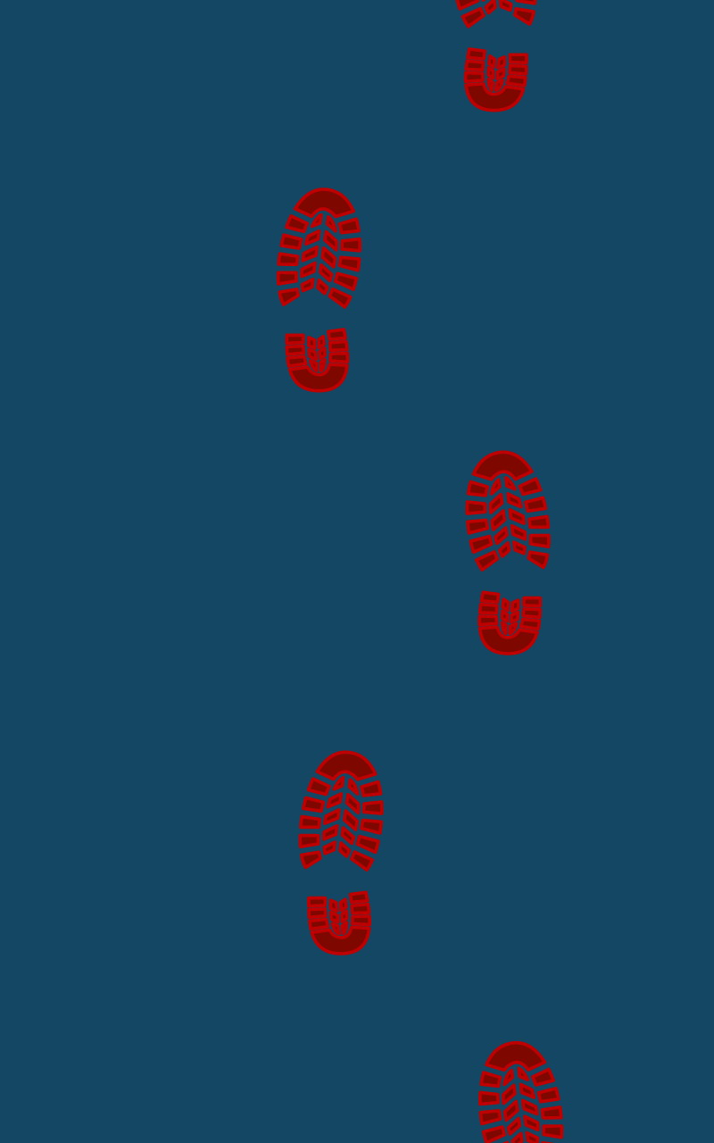 Minimalism Blue Footprints Red Simple 800x1280