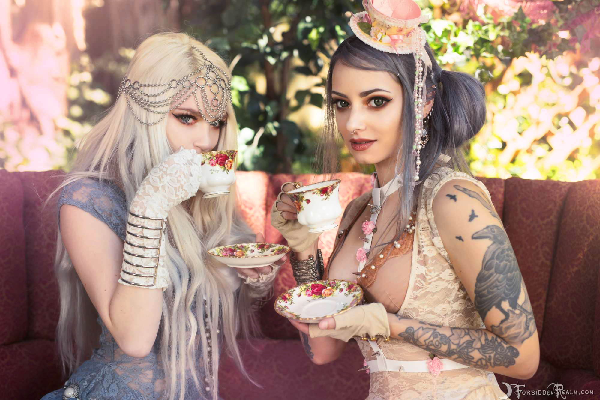 Vintage Hair Women Tea Party 2000x1334