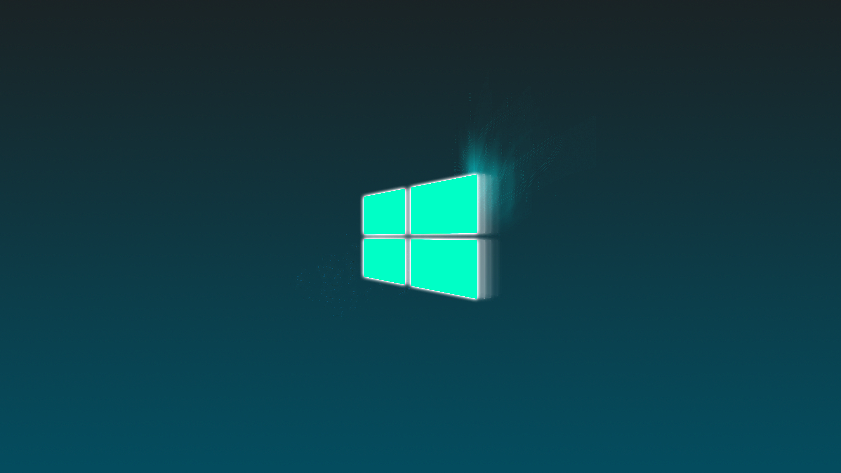 Microsoft Windows Neon Hologram Turquoise 2880x1620