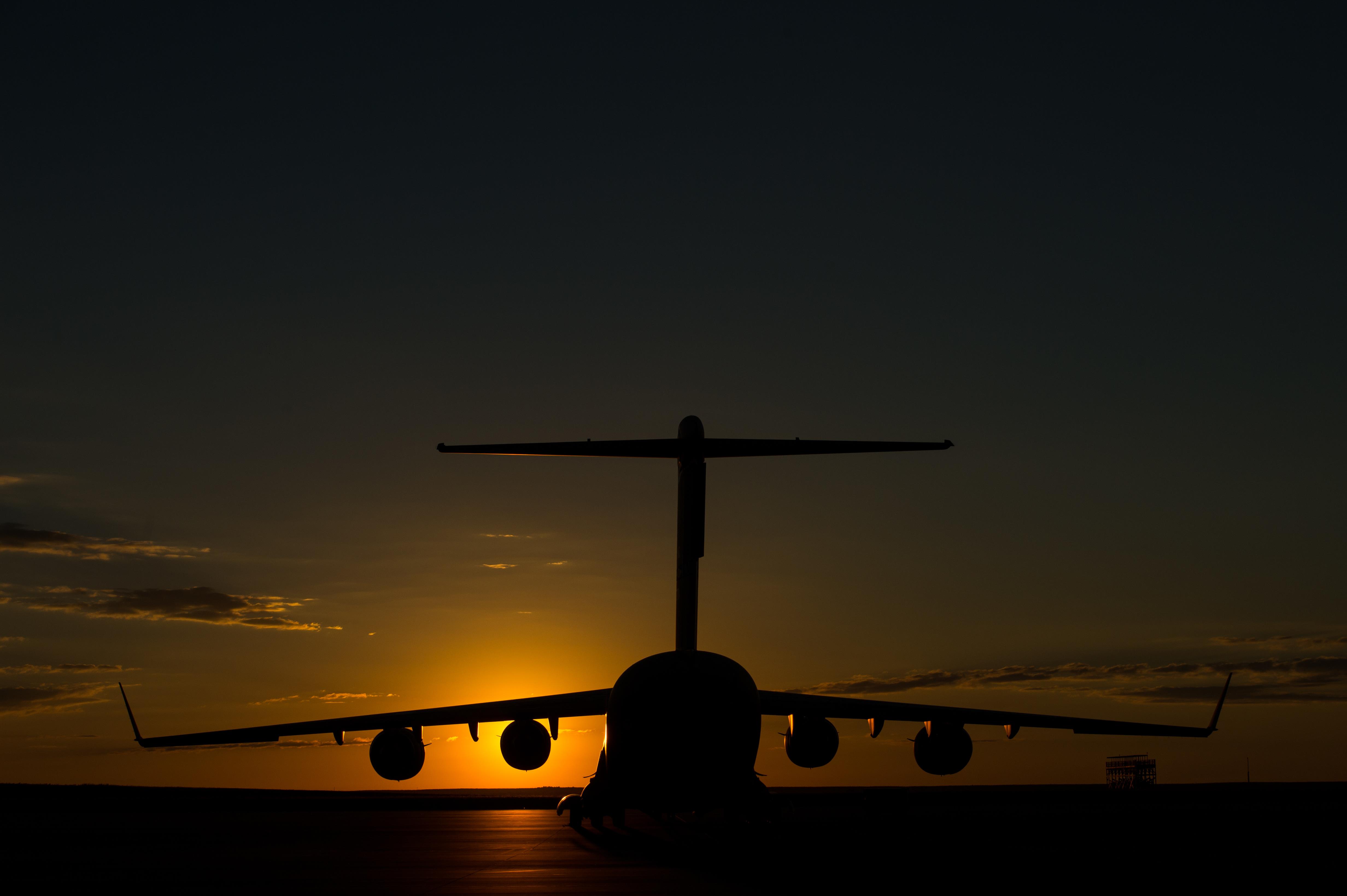 Boeing C 17 Globemaster Iii Aircraft Military Sunset Silhouette Cargo Aircraft Air Force Transport A 4928x3280