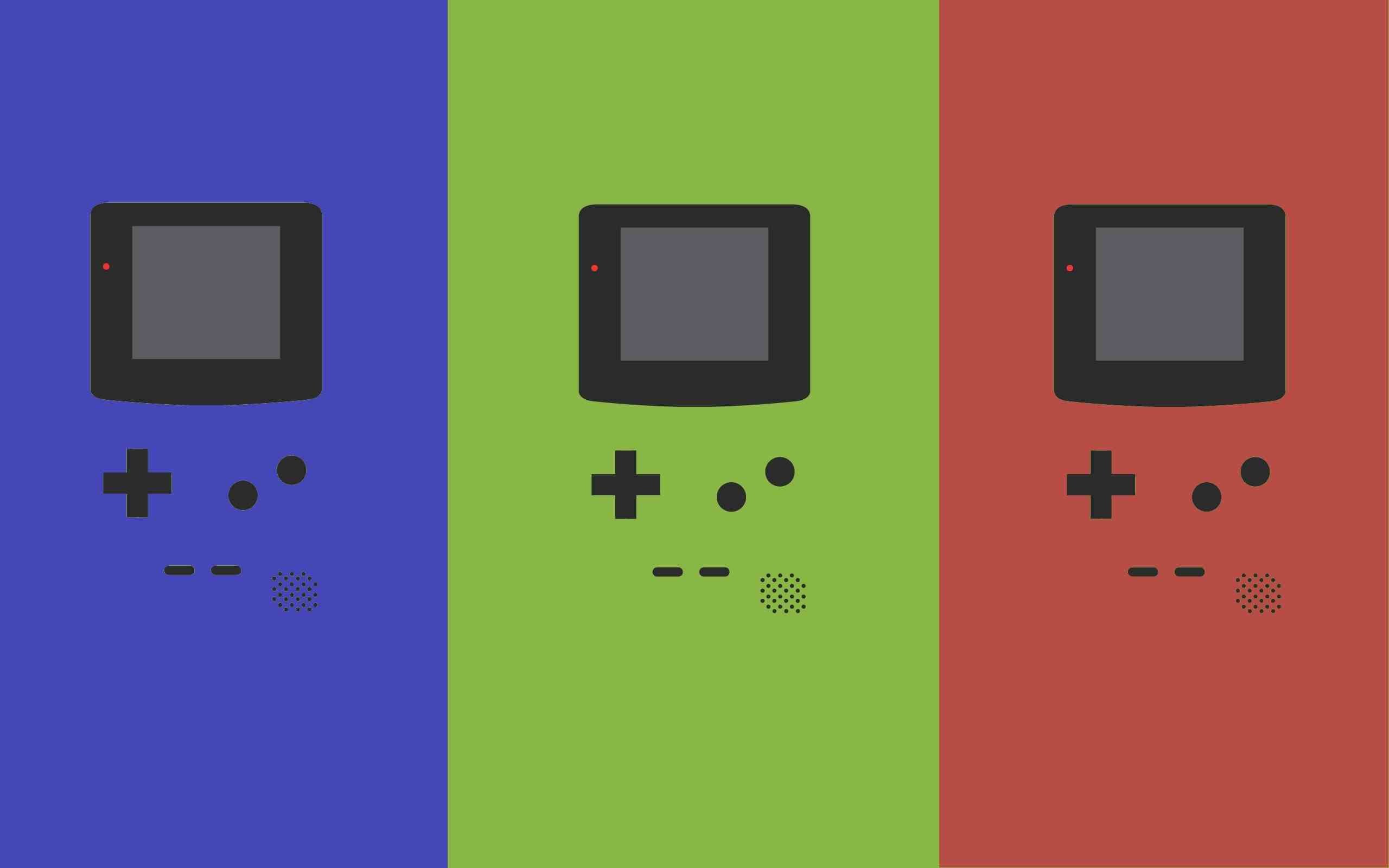 GameBoy Collage Colorful Nintendo Retro Games Video Games Minimalism Video Game Art 2560x1600