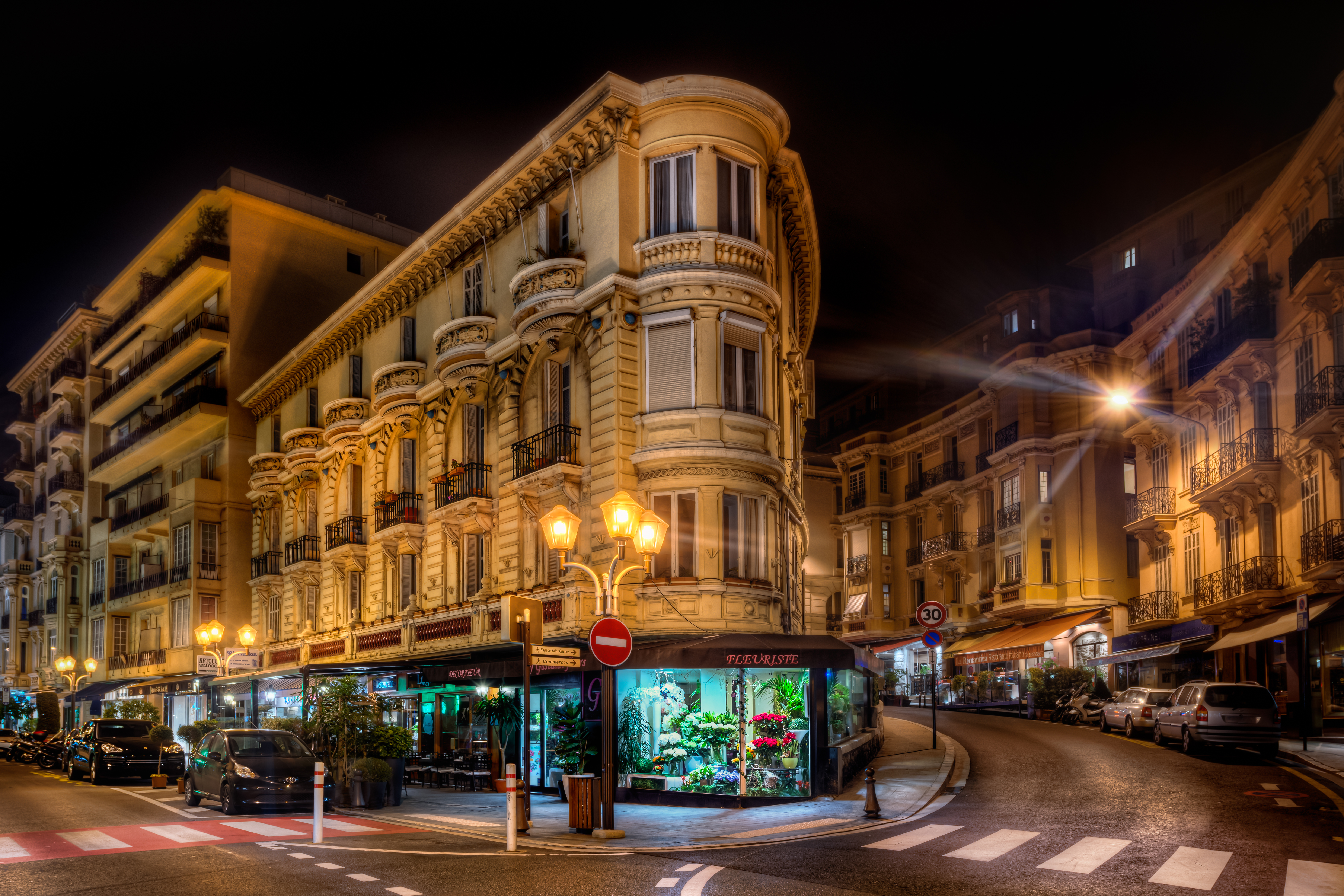 Monaco Street City Night 6299x4199