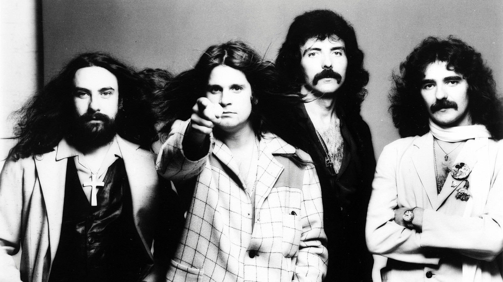 Men Musician Black Sabbath Ozzy Osbourne Bill Ward Legends Rock Stars Monochrome Long Hair Vintage 1600x900