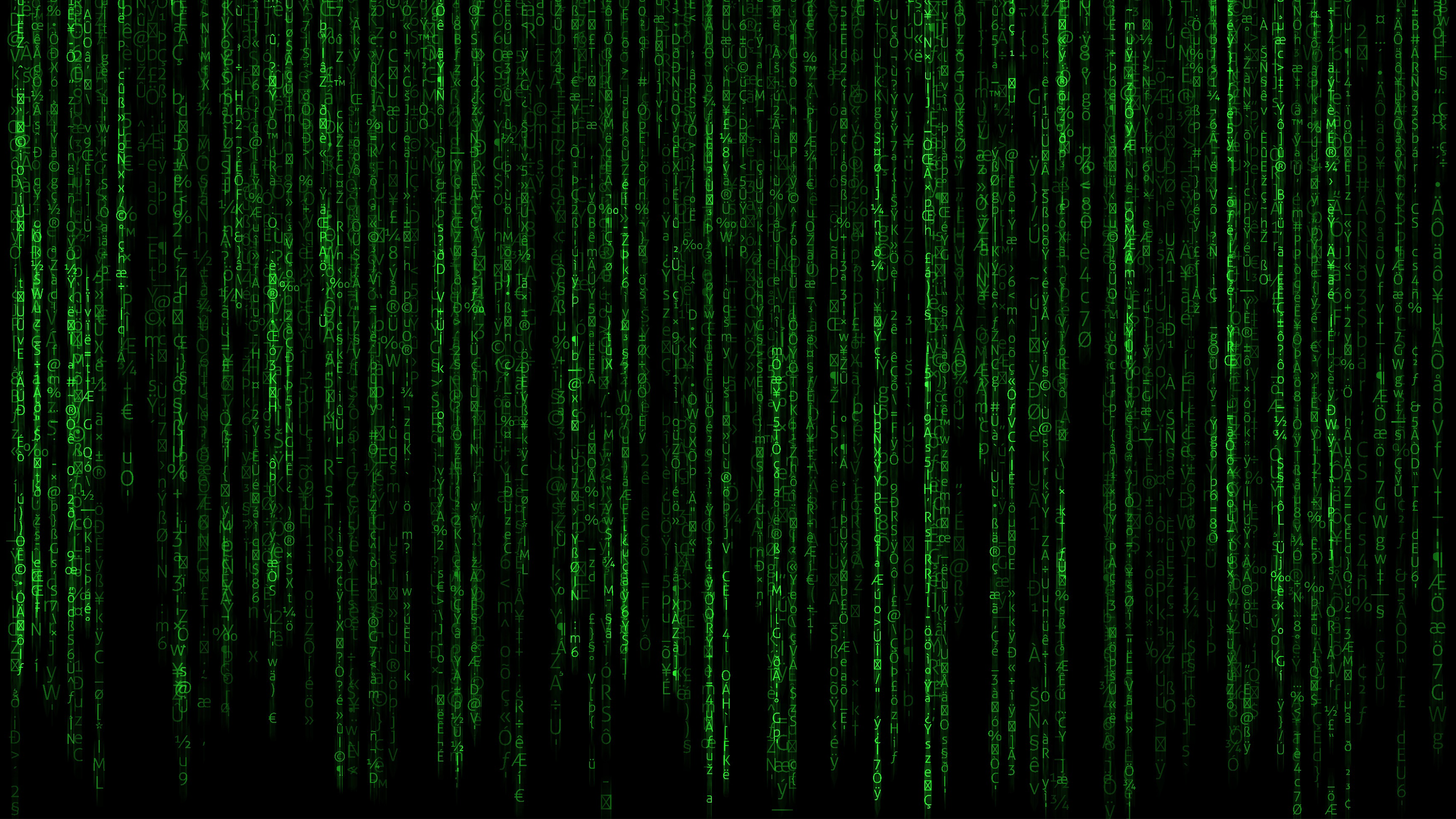 Binary Starsystem Binary Text Writing The Matrix 3840x2160